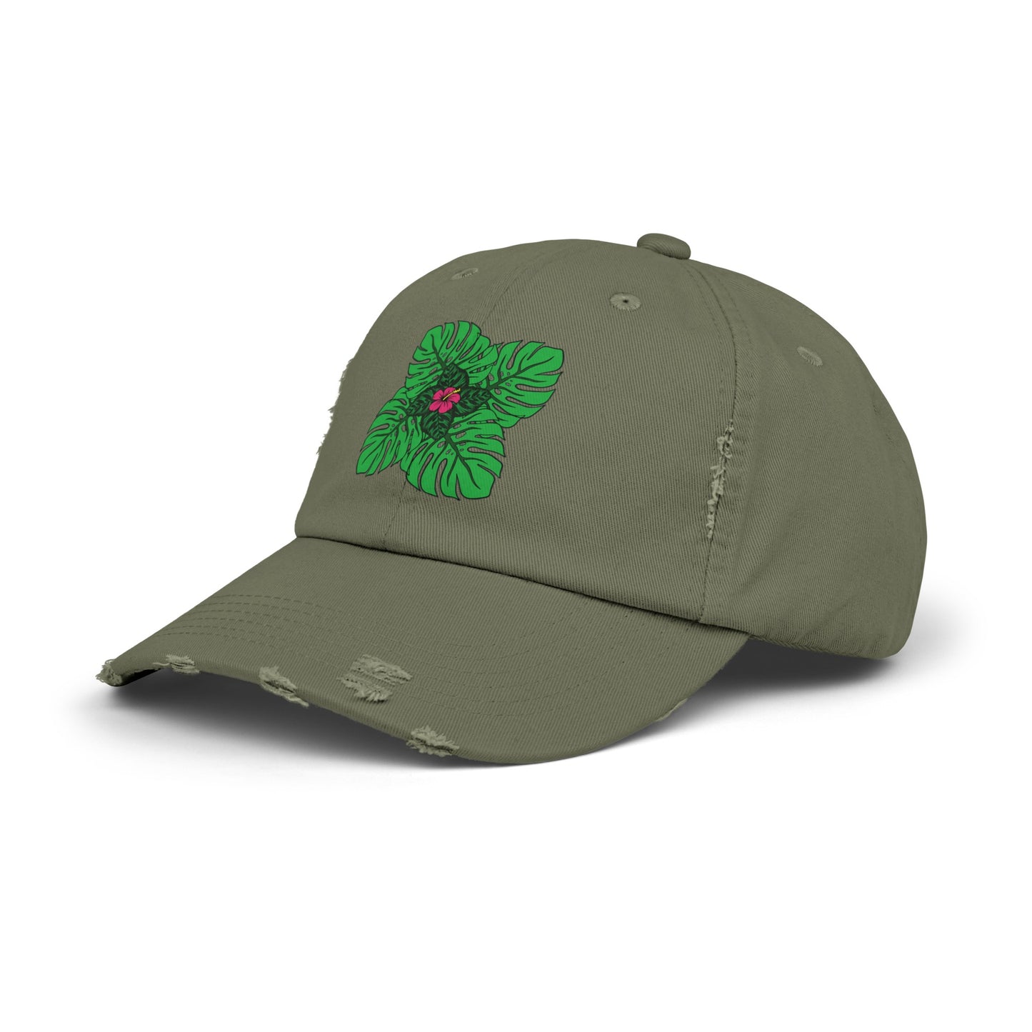 Plant Flower Distressed Cap