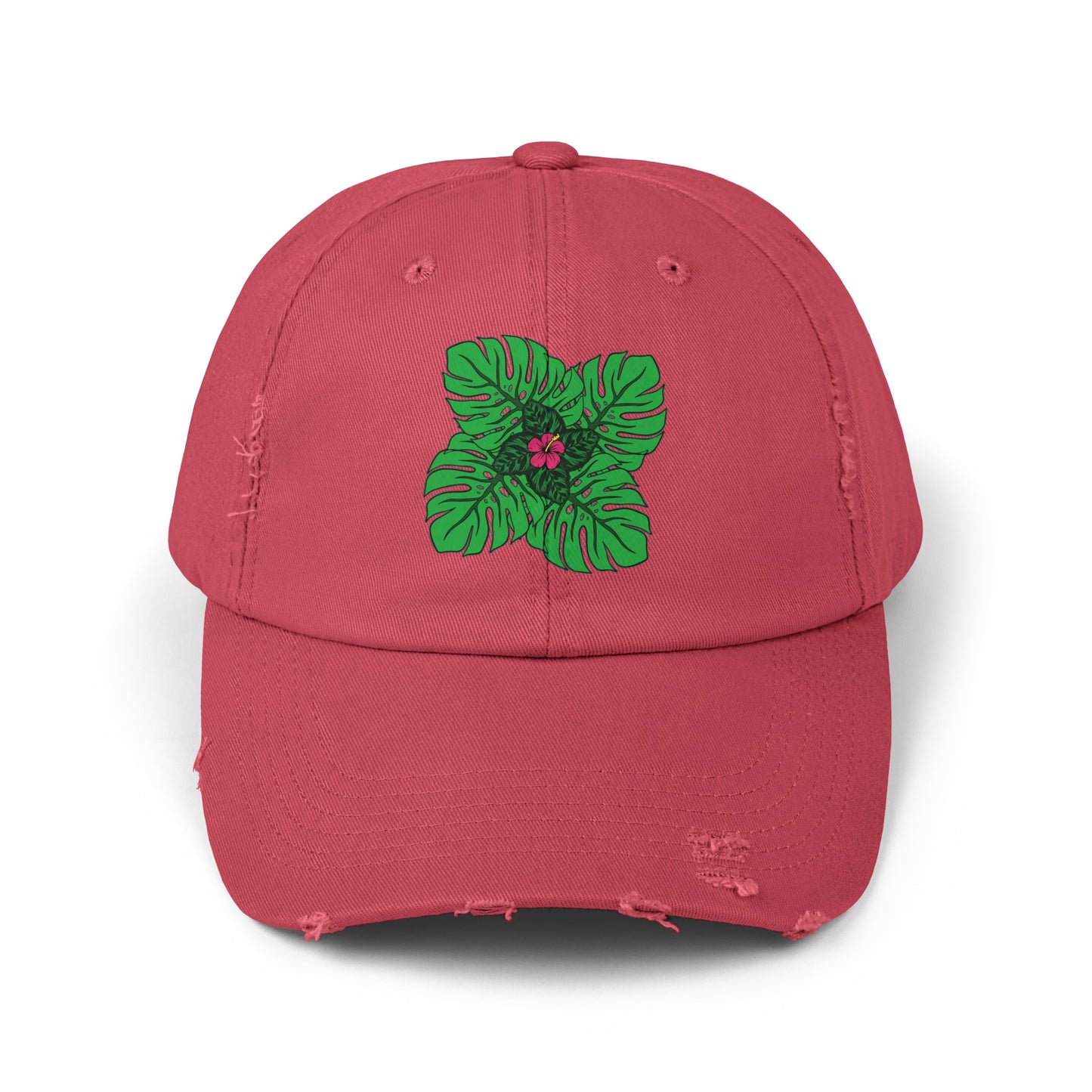 Plant Flower Distressed Cap