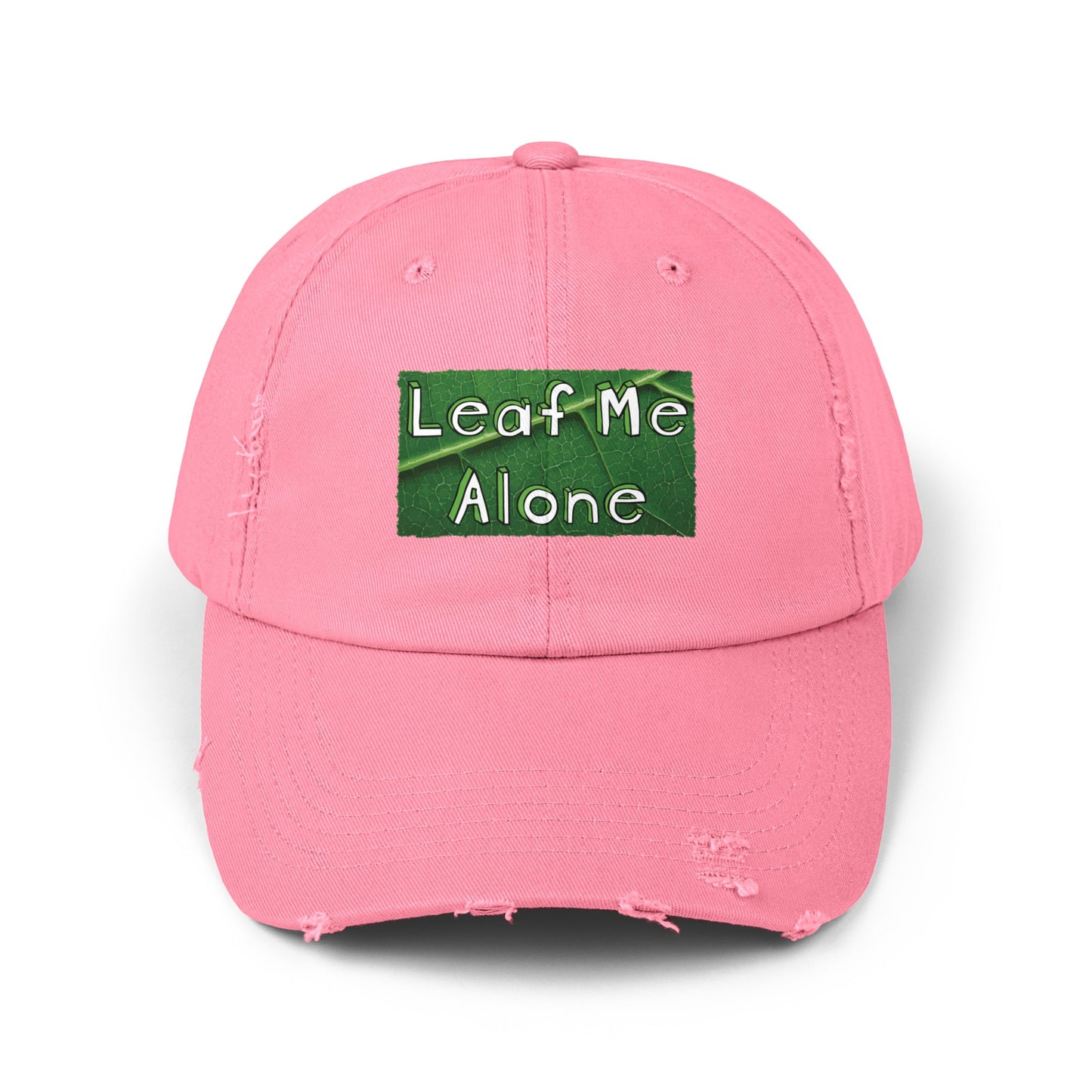 Leaf Me Alone Distressed Cap