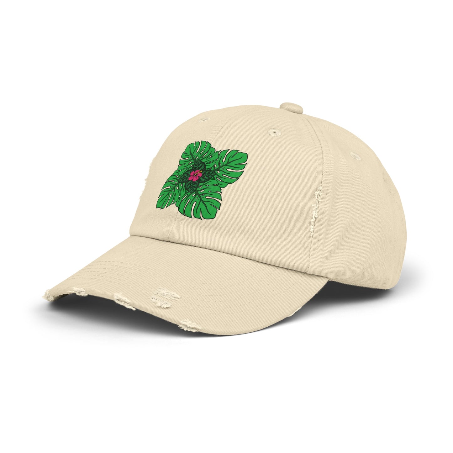Plant Flower Distressed Cap