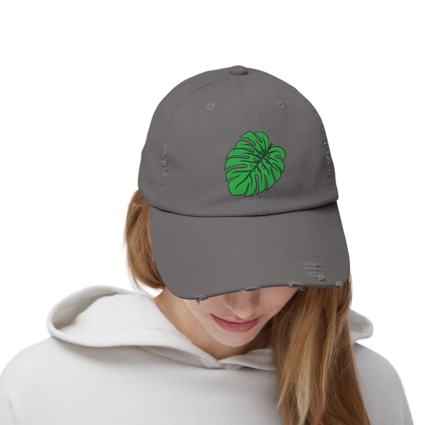 Monstera Leaf Distressed Cap