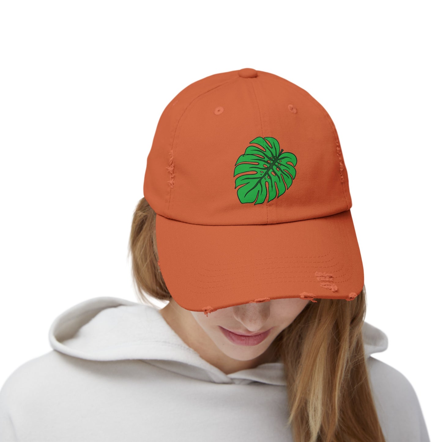 Monstera Leaf Distressed Cap
