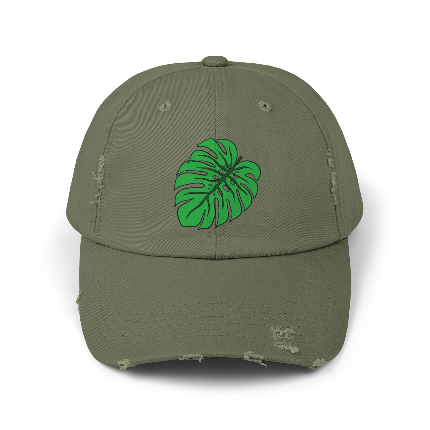 Monstera Leaf Distressed Cap
