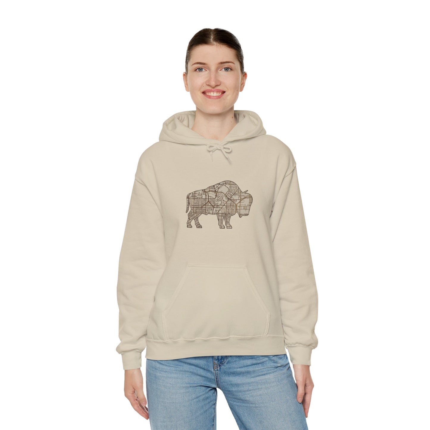 Map of Buffalo Hoodie