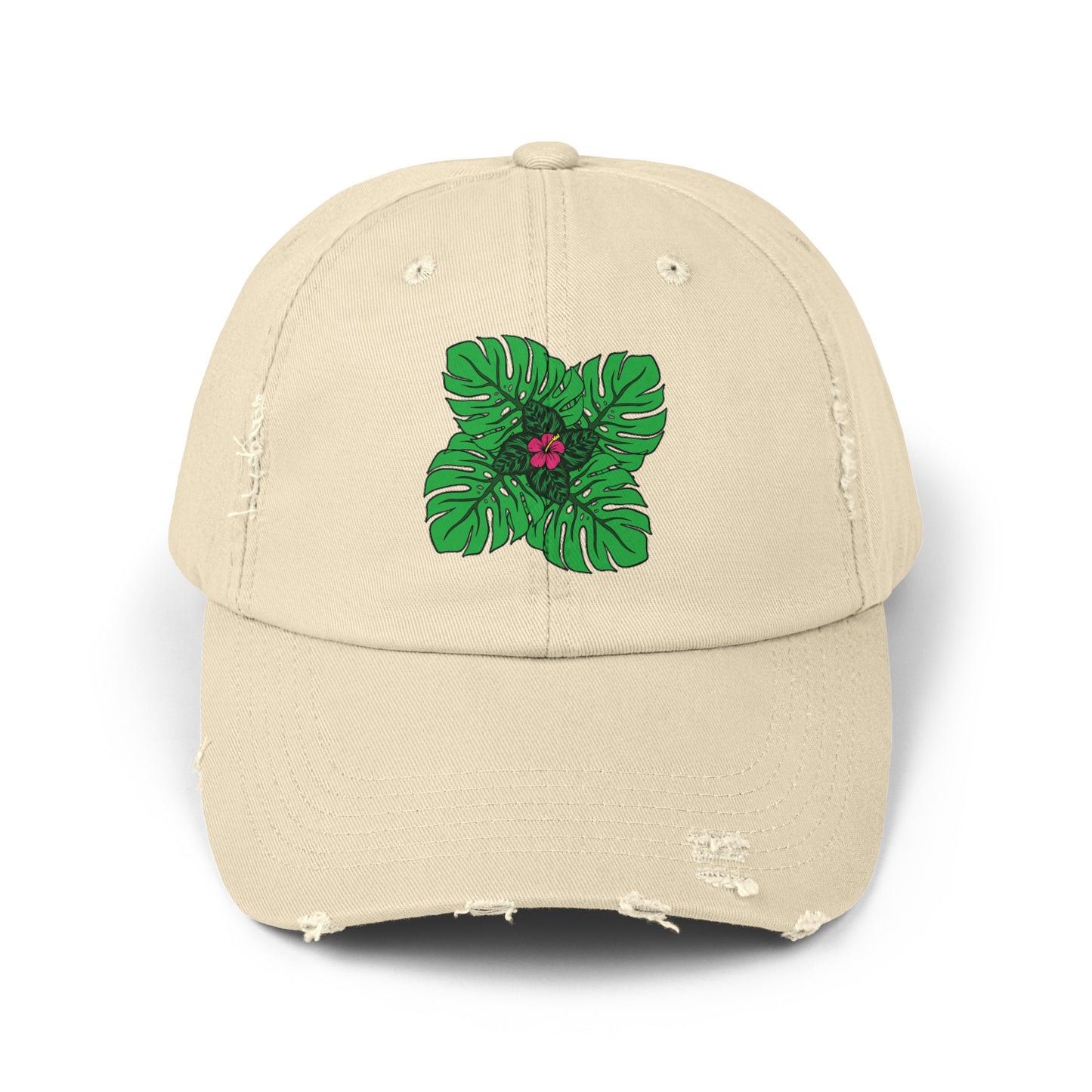 Plant Flower Distressed Cap