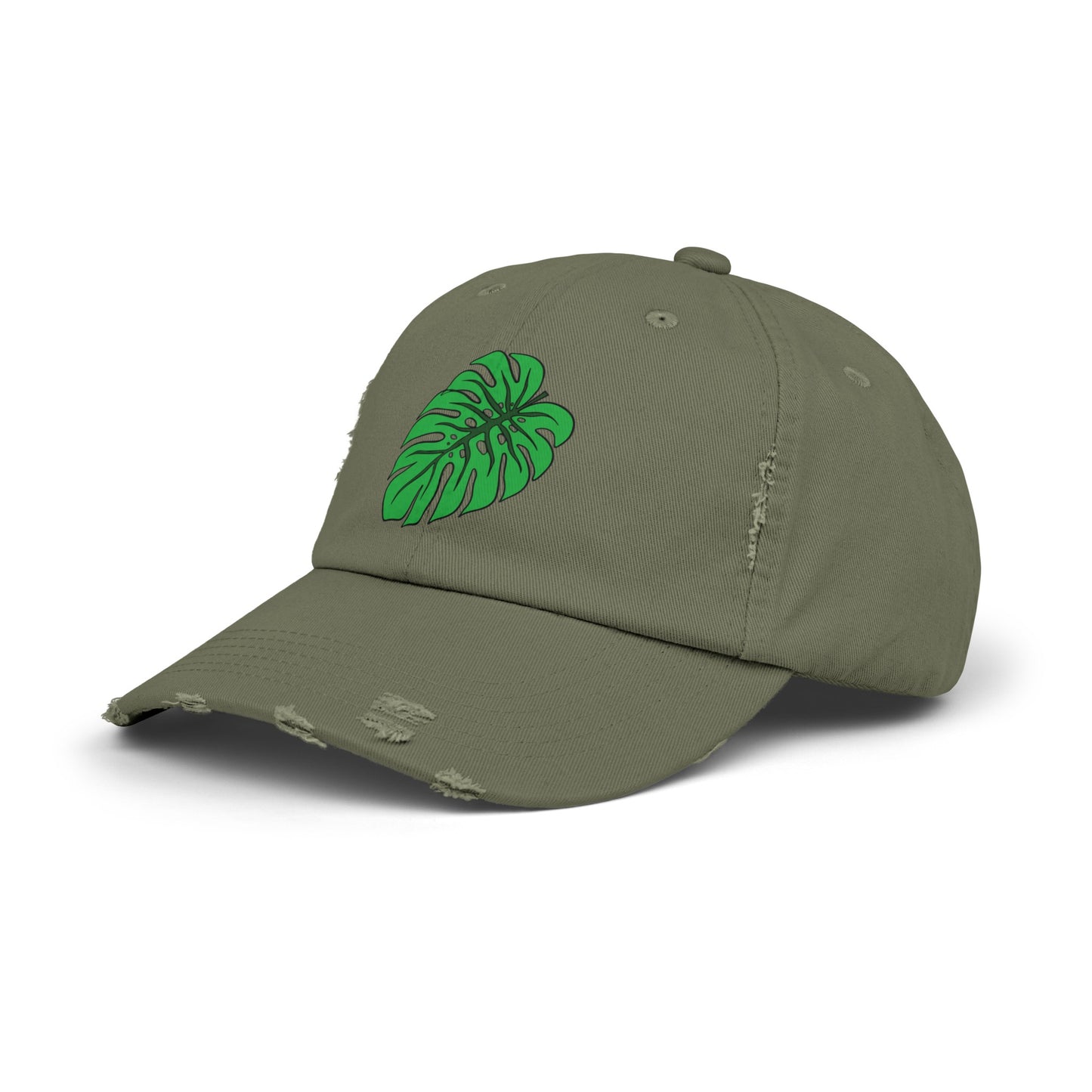 Monstera Leaf Distressed Cap