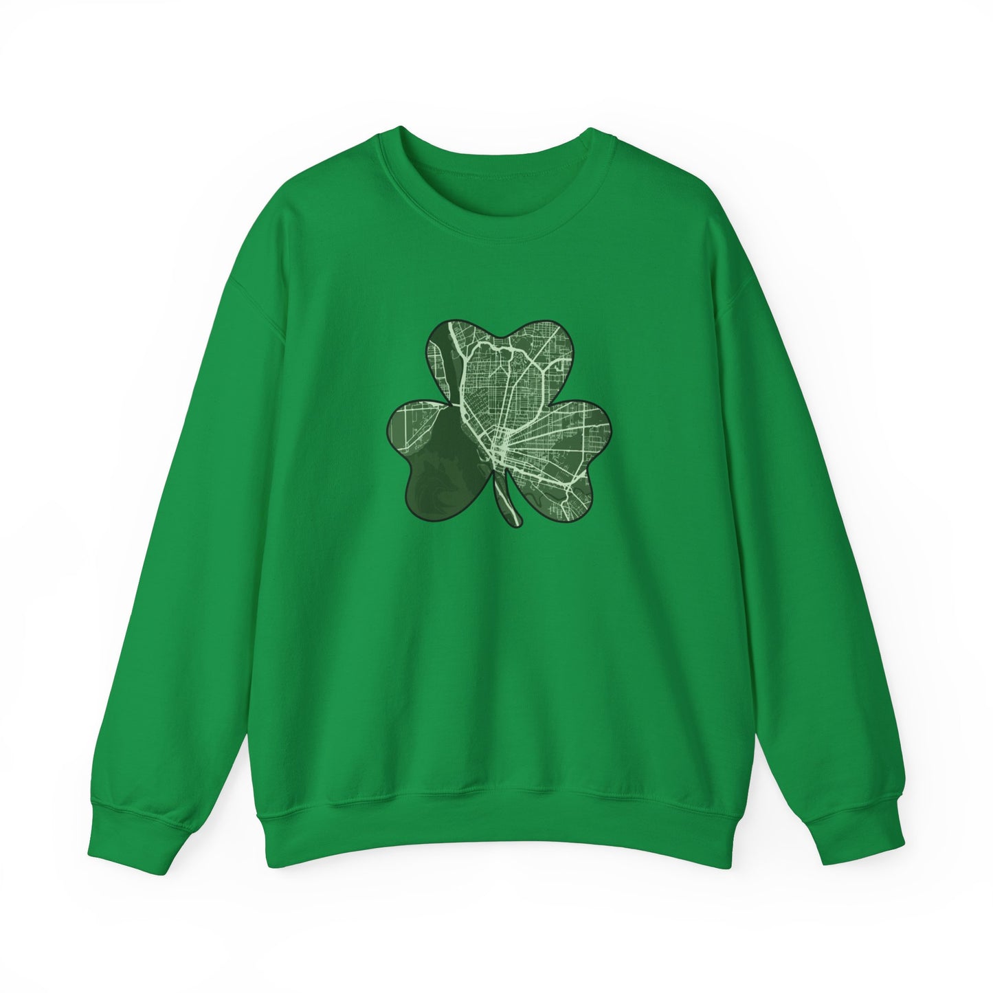 Map of Buffalo St. Patrick’s Day Sweatshirt