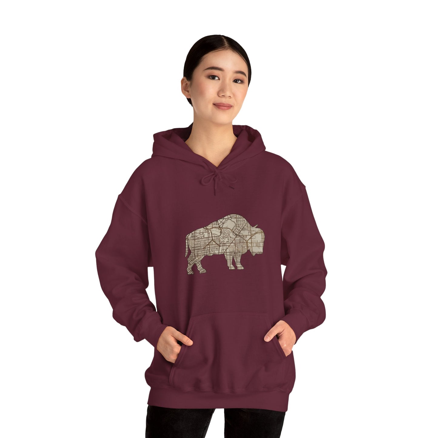 Map of Buffalo Hoodie