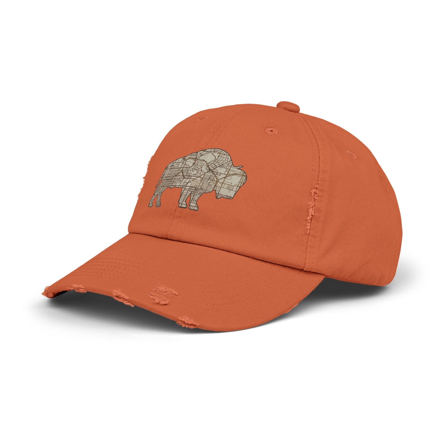 Map of Buffalo Distressed Cap