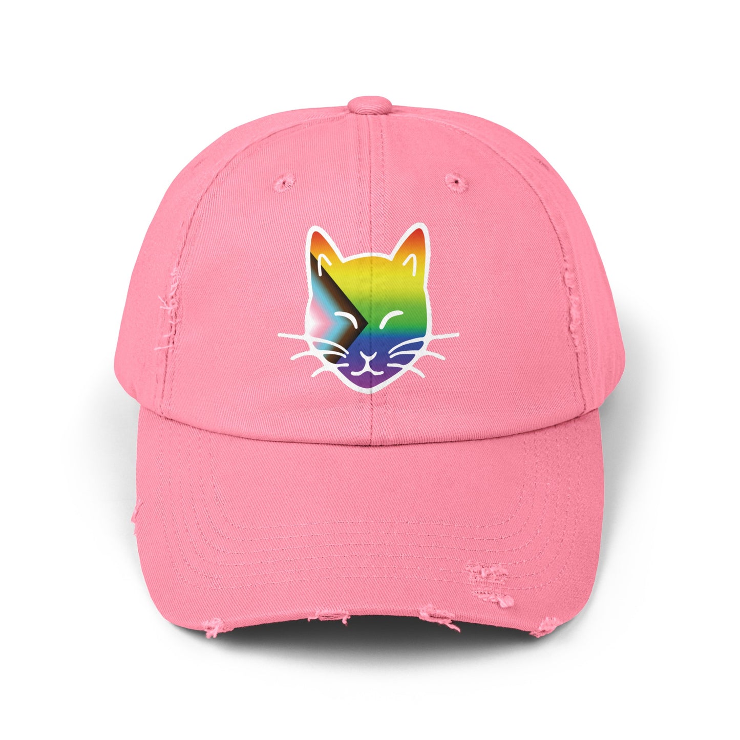 The Cat Fam Pride Distressed Cap