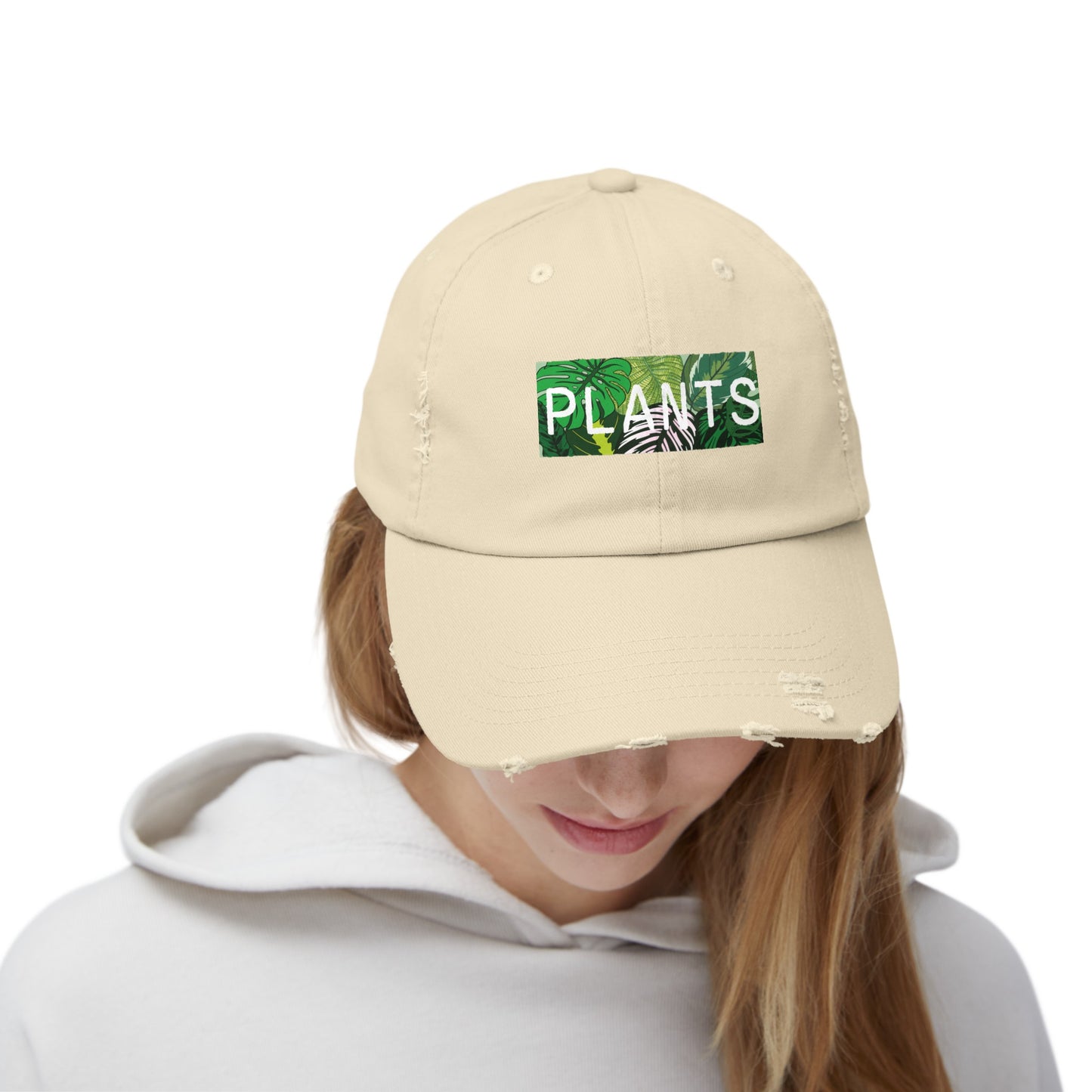 “Plants” Distressed Cap