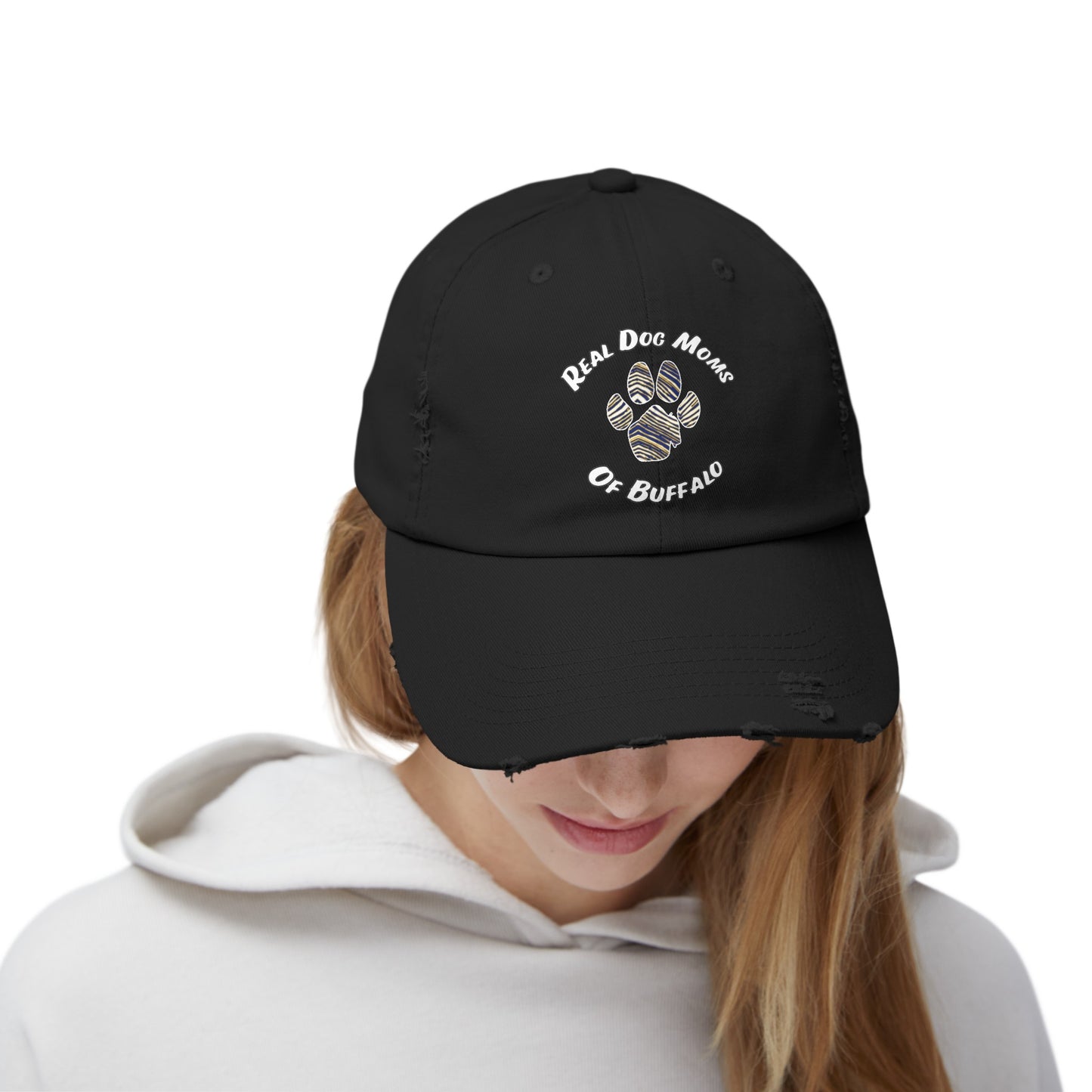 Real Dog Moms of Buffalo Distressed Cap