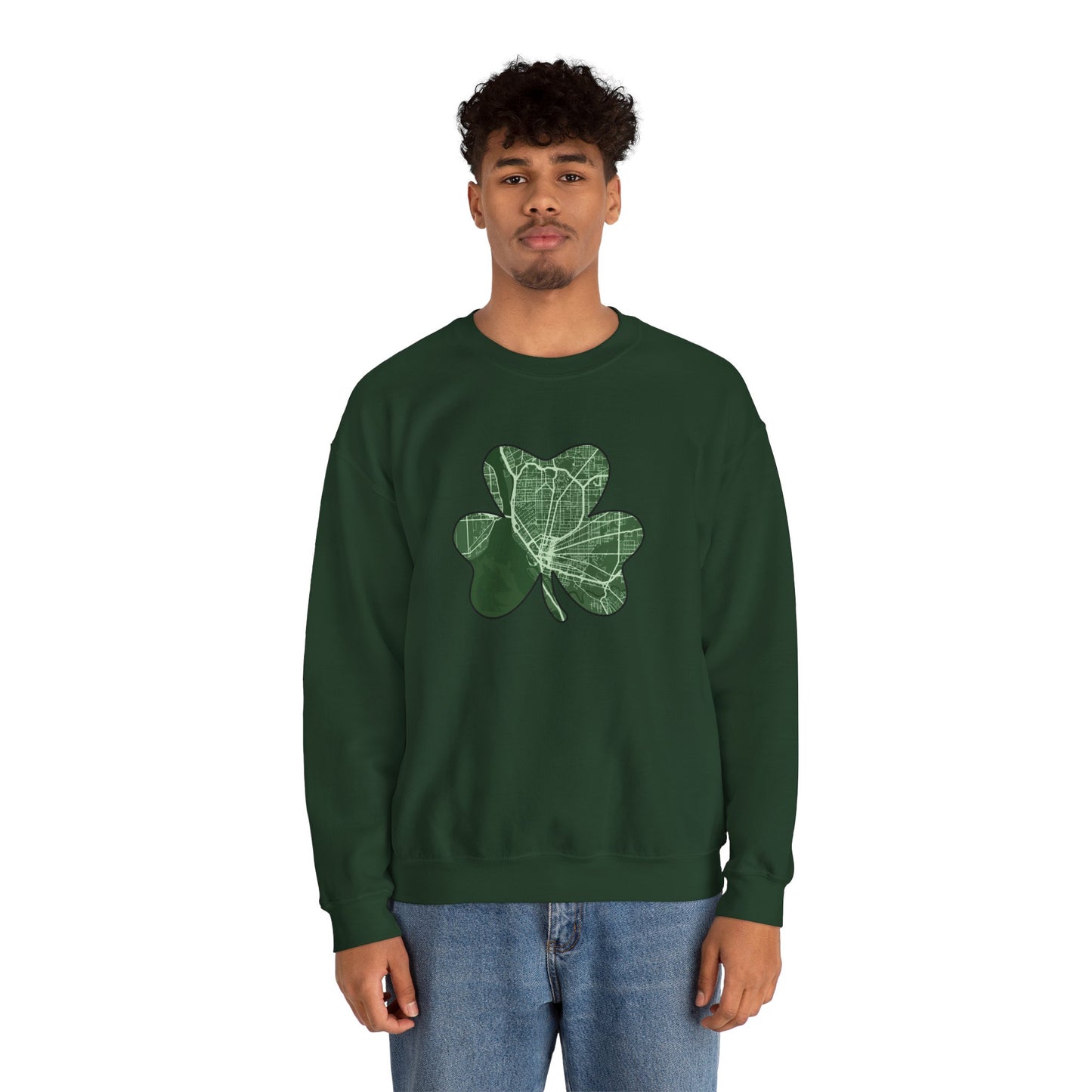 Map of Buffalo St. Patrick’s Day Sweatshirt