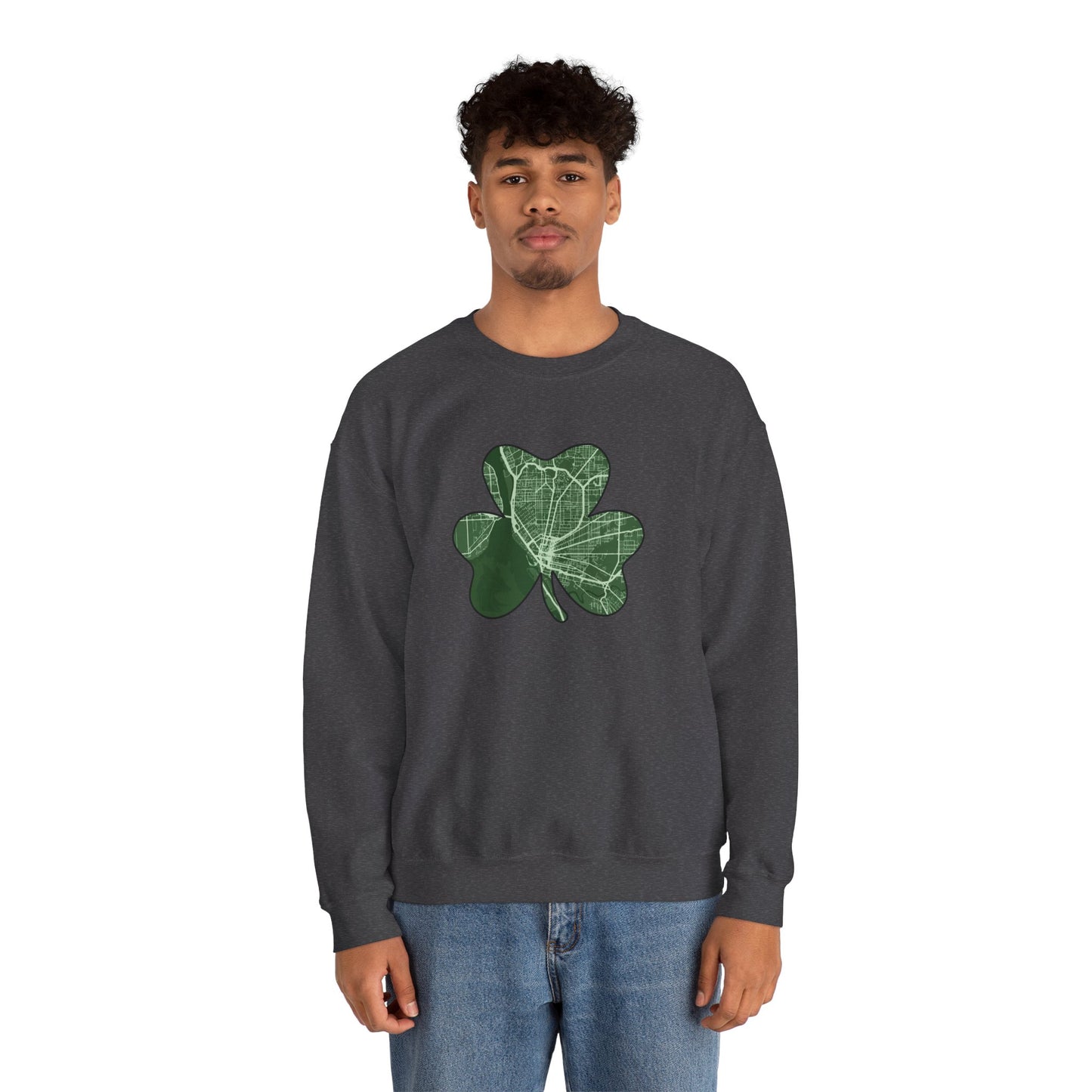 Map of Buffalo St. Patrick’s Day Sweatshirt