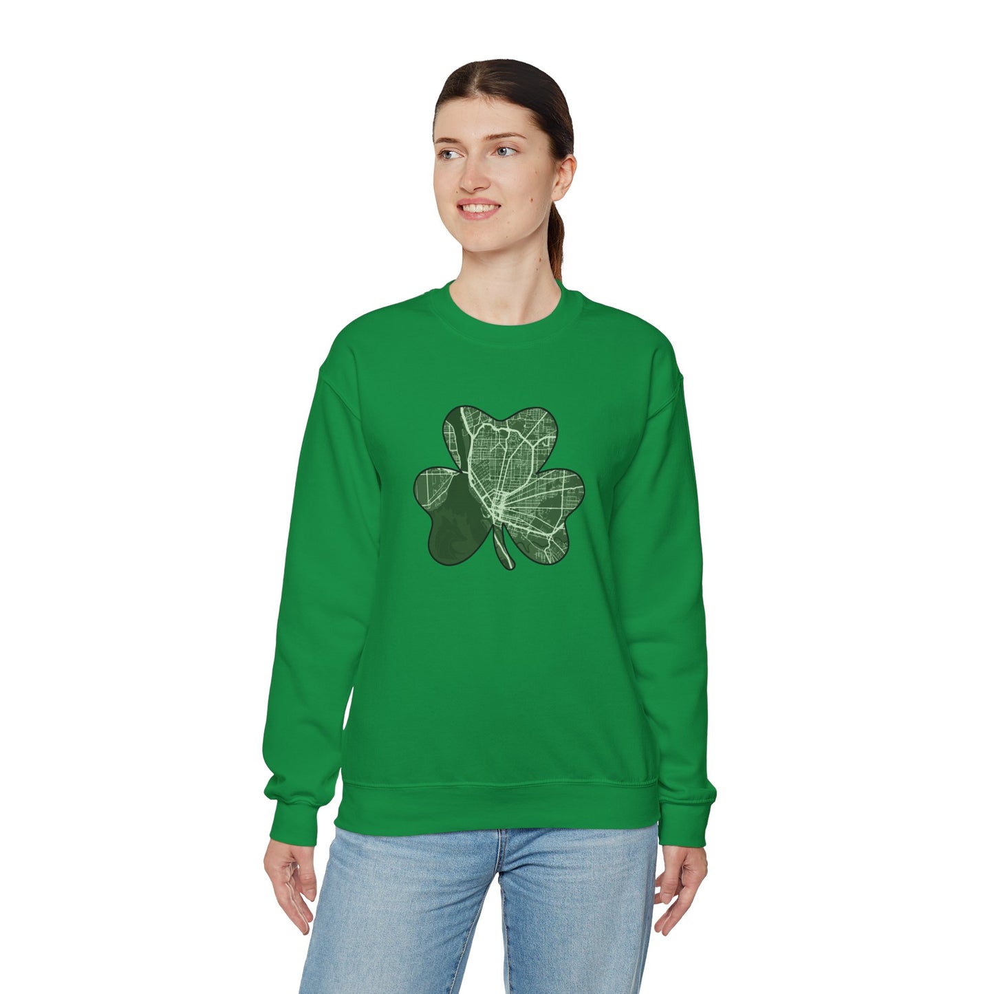 Map of Buffalo St. Patrick’s Day Sweatshirt