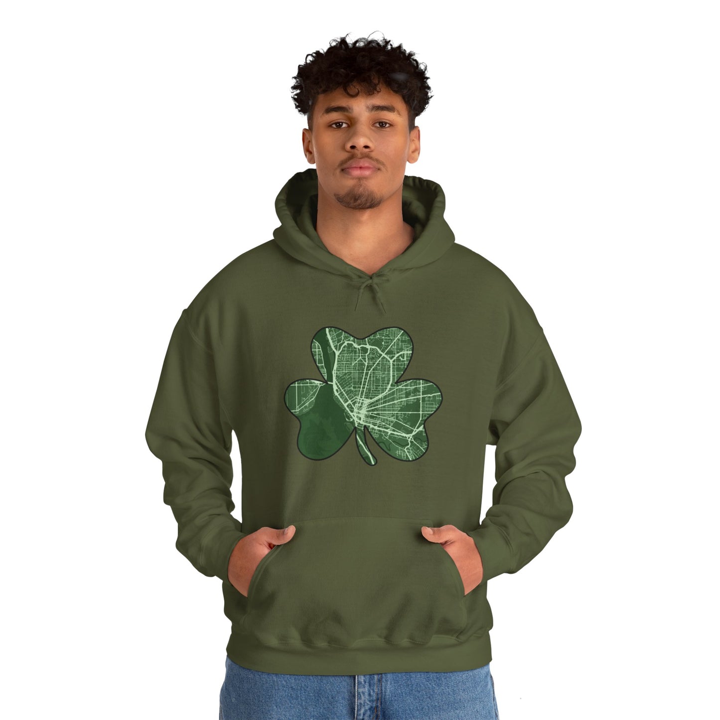 Map of Buffalo St. Patrick’s Day Hoodie