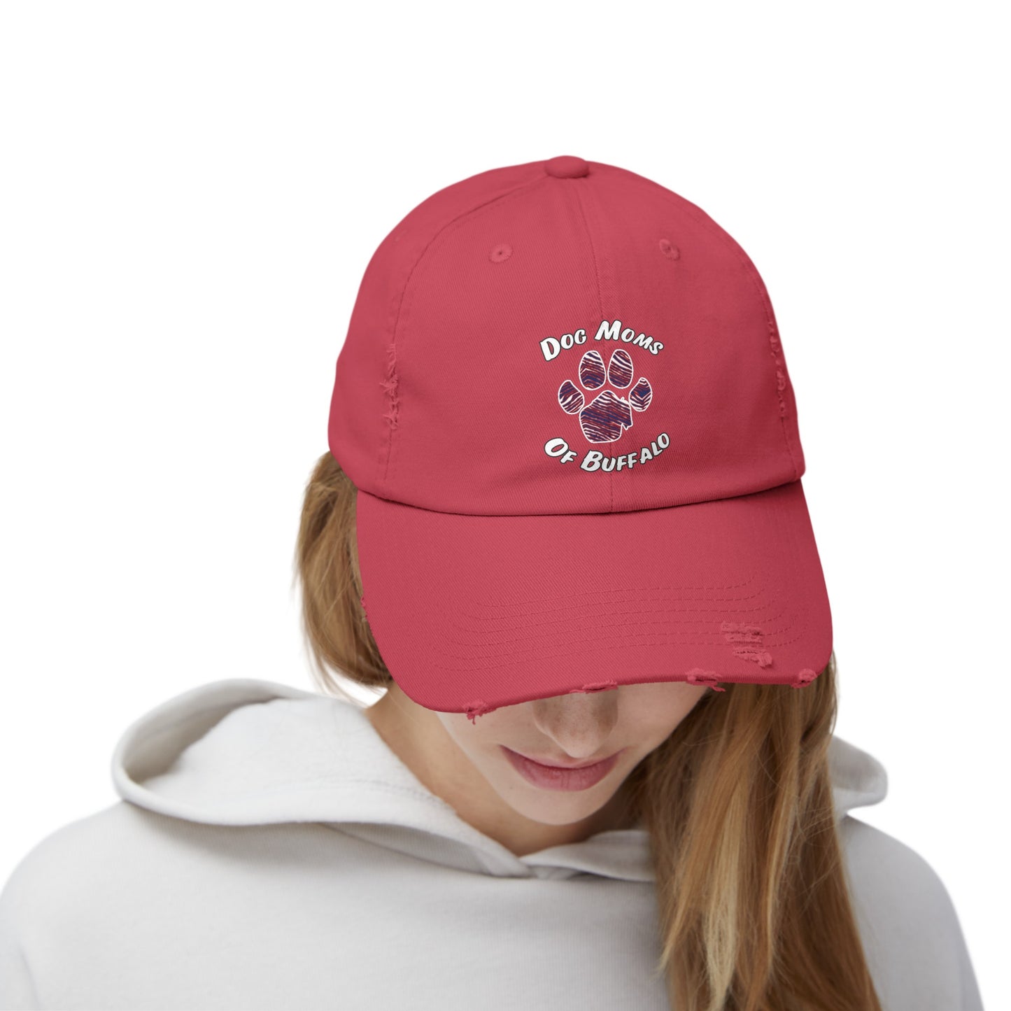 The Pawffalo Dog Mom Distressed Cap