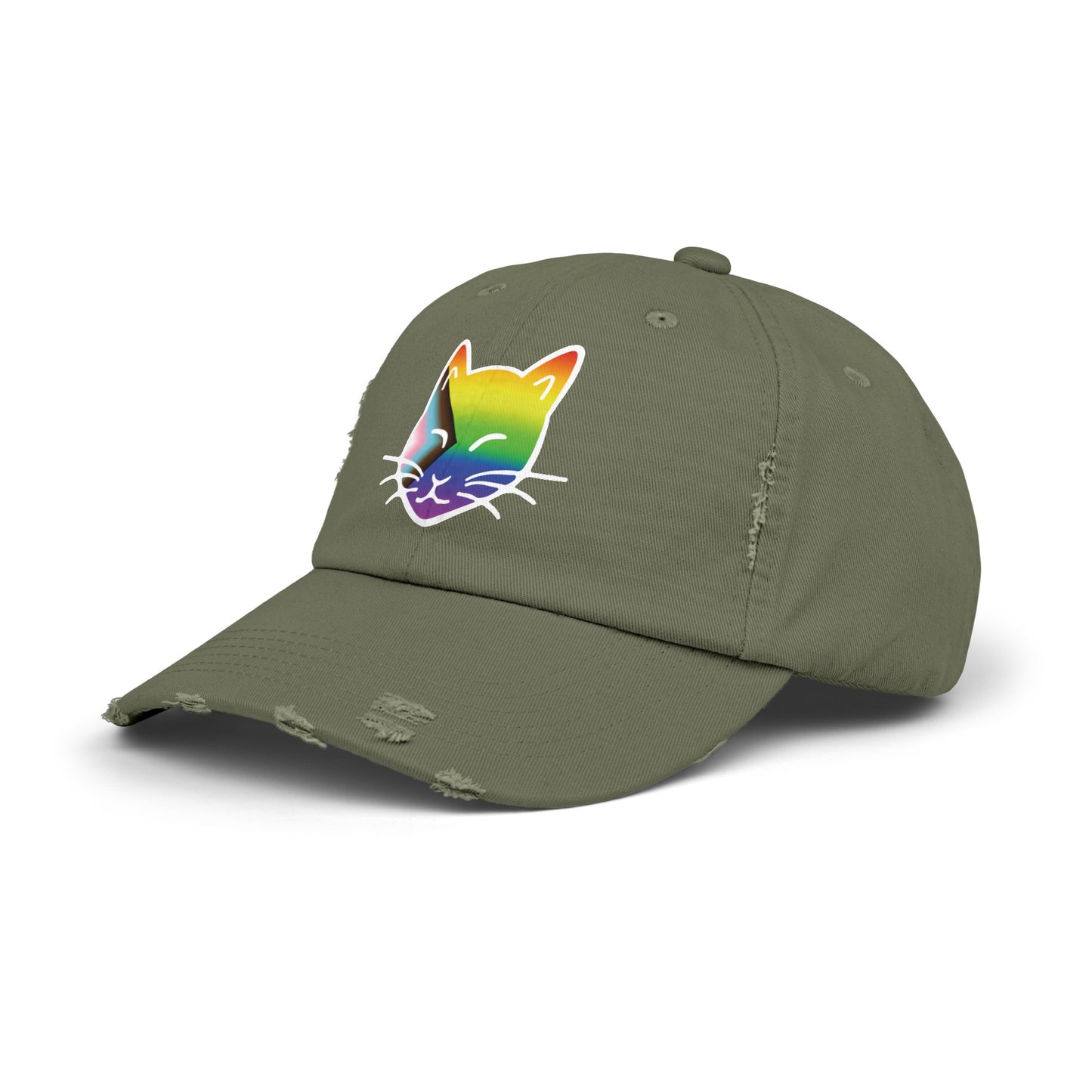 The Cat Fam Pride Distressed Cap