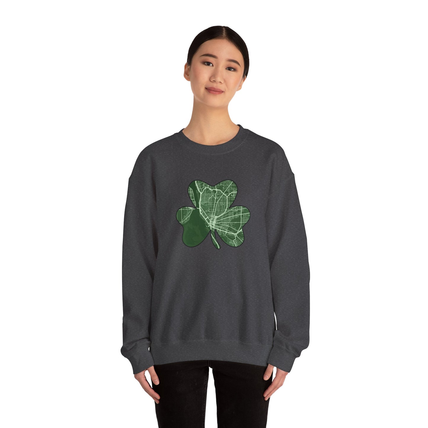 Map of Buffalo St. Patrick’s Day Sweatshirt