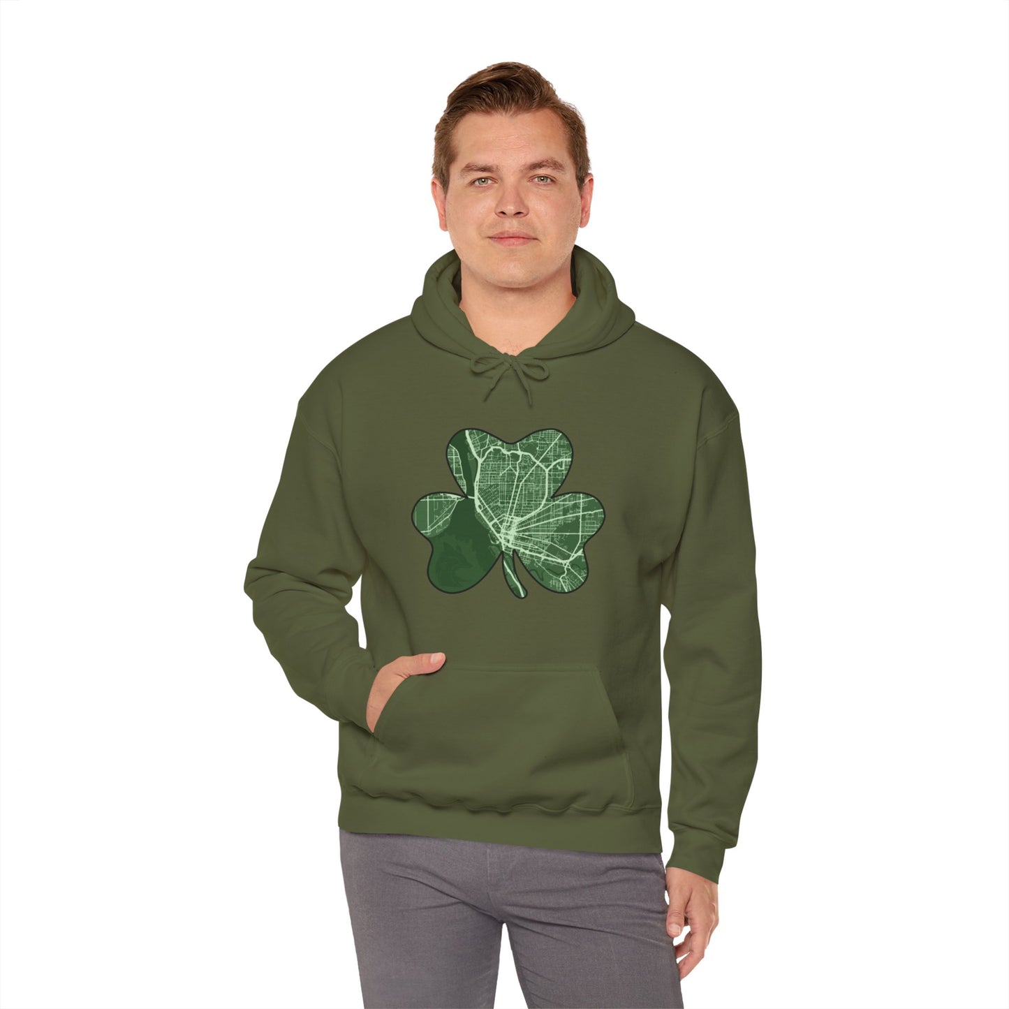 Map of Buffalo St. Patrick’s Day Hoodie