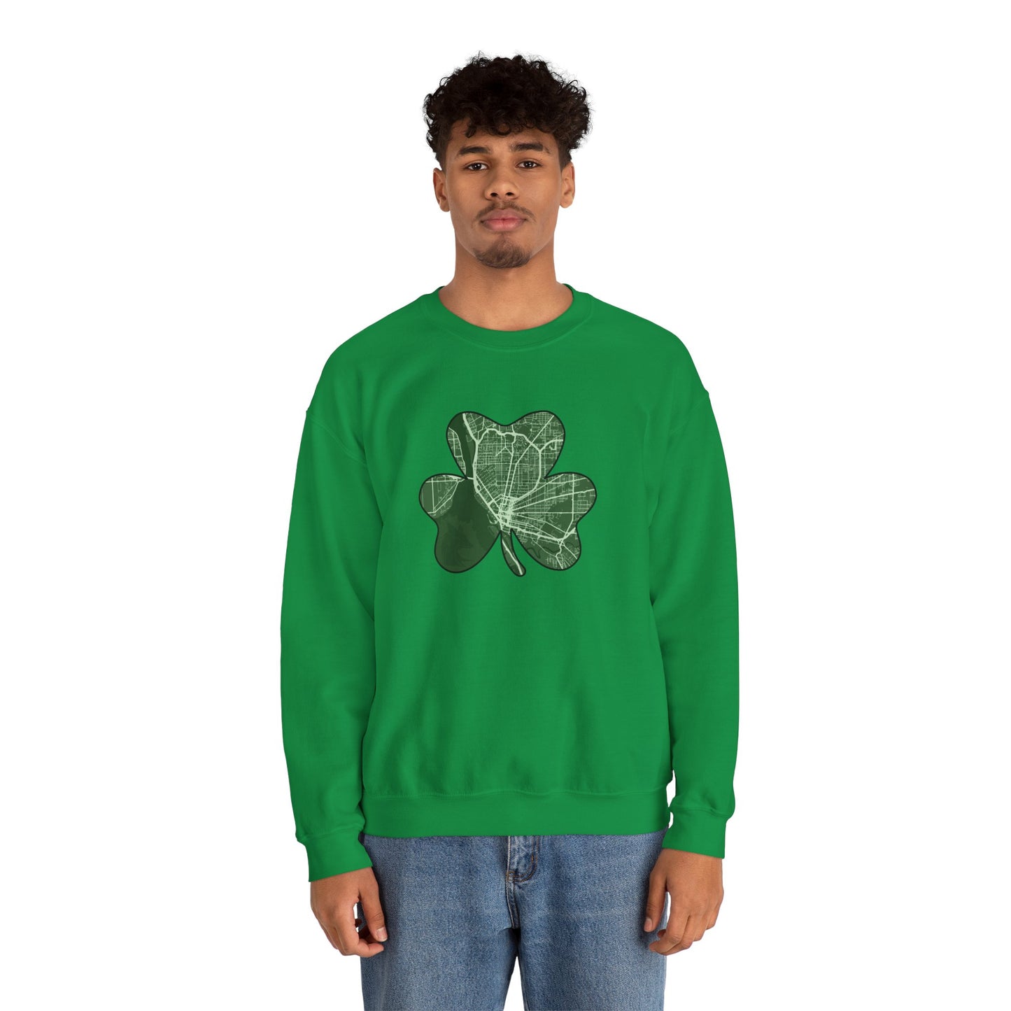 Map of Buffalo St. Patrick’s Day Sweatshirt