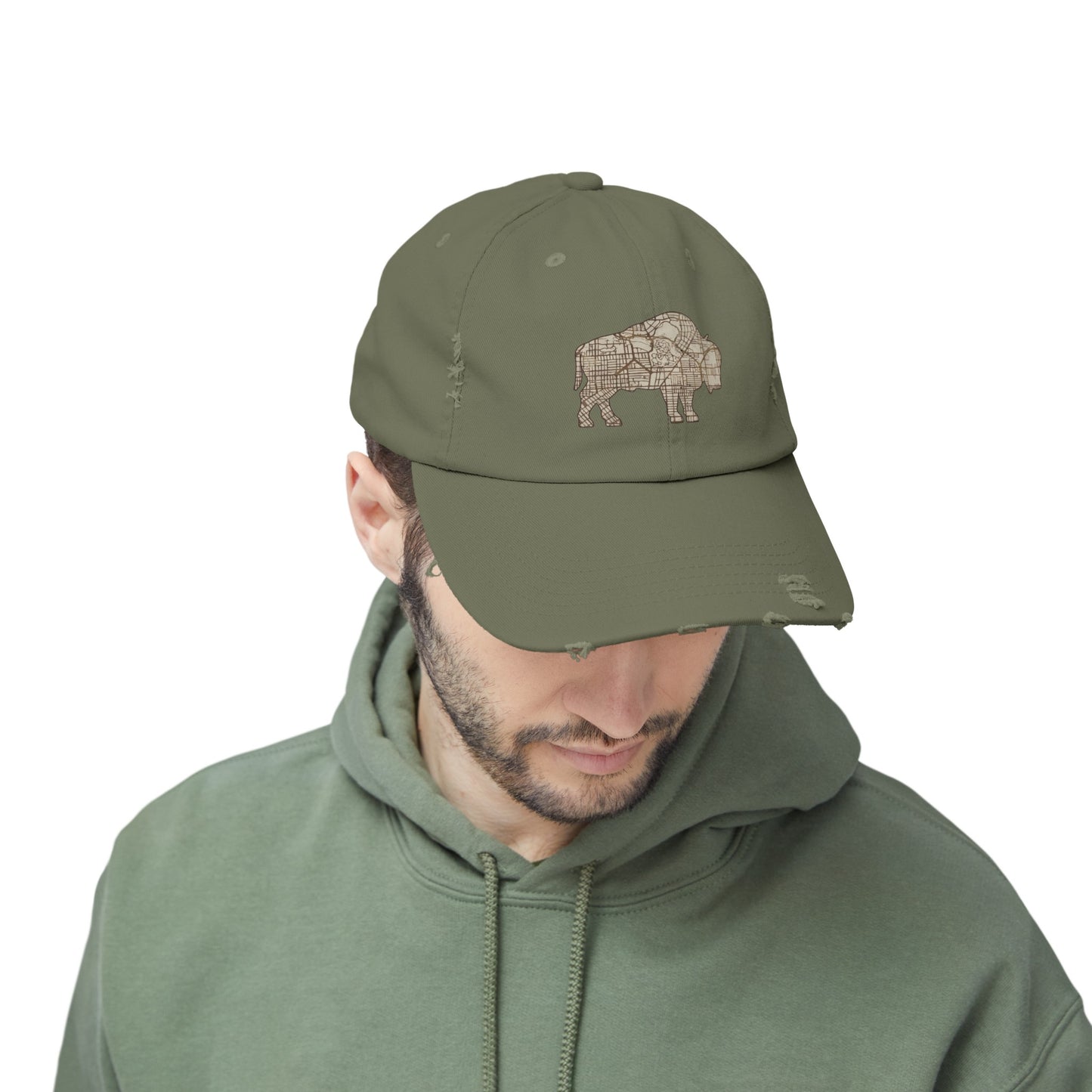 Map of Buffalo Distressed Cap