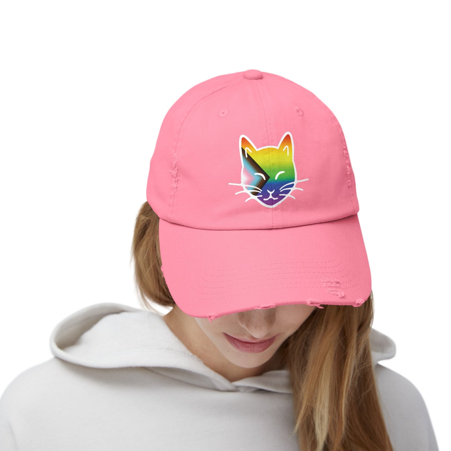 The Cat Fam Pride Distressed Cap