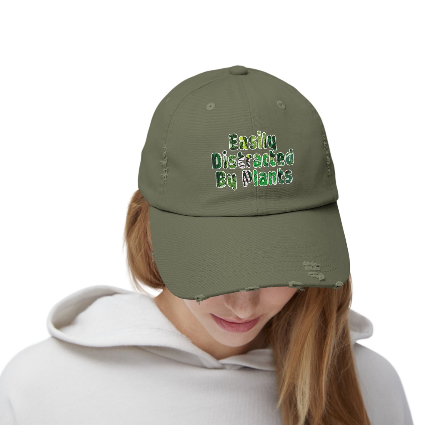 Easily Distracted By Plants Distressed Cap