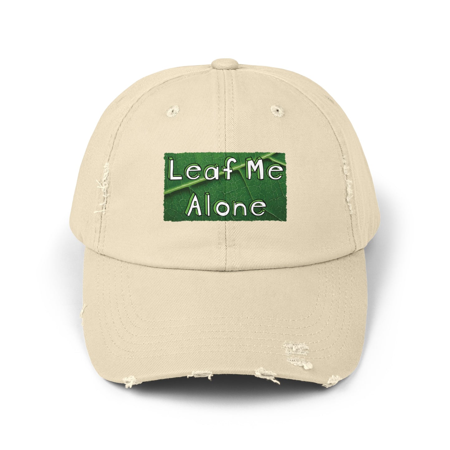 Leaf Me Alone Distressed Cap