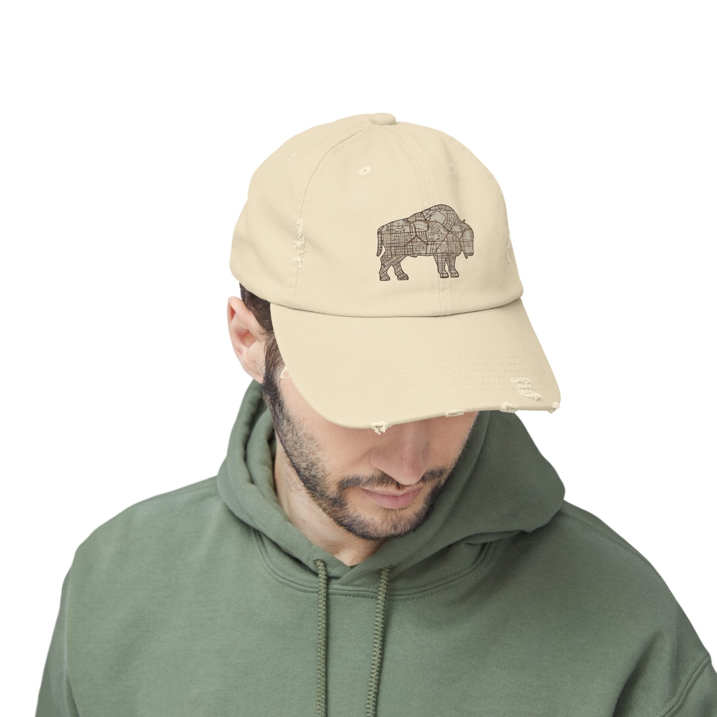 Map of Buffalo Distressed Cap