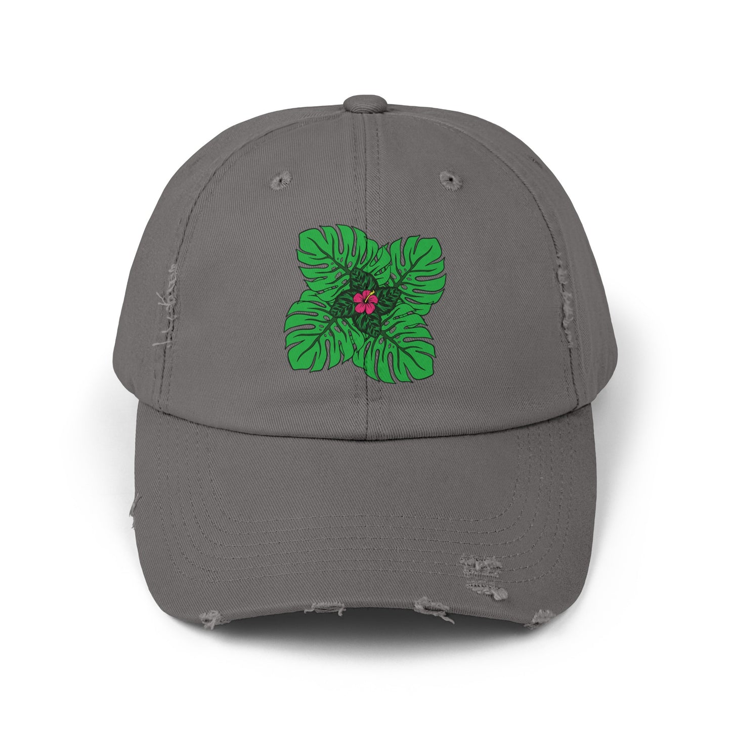 Plant Flower Distressed Cap