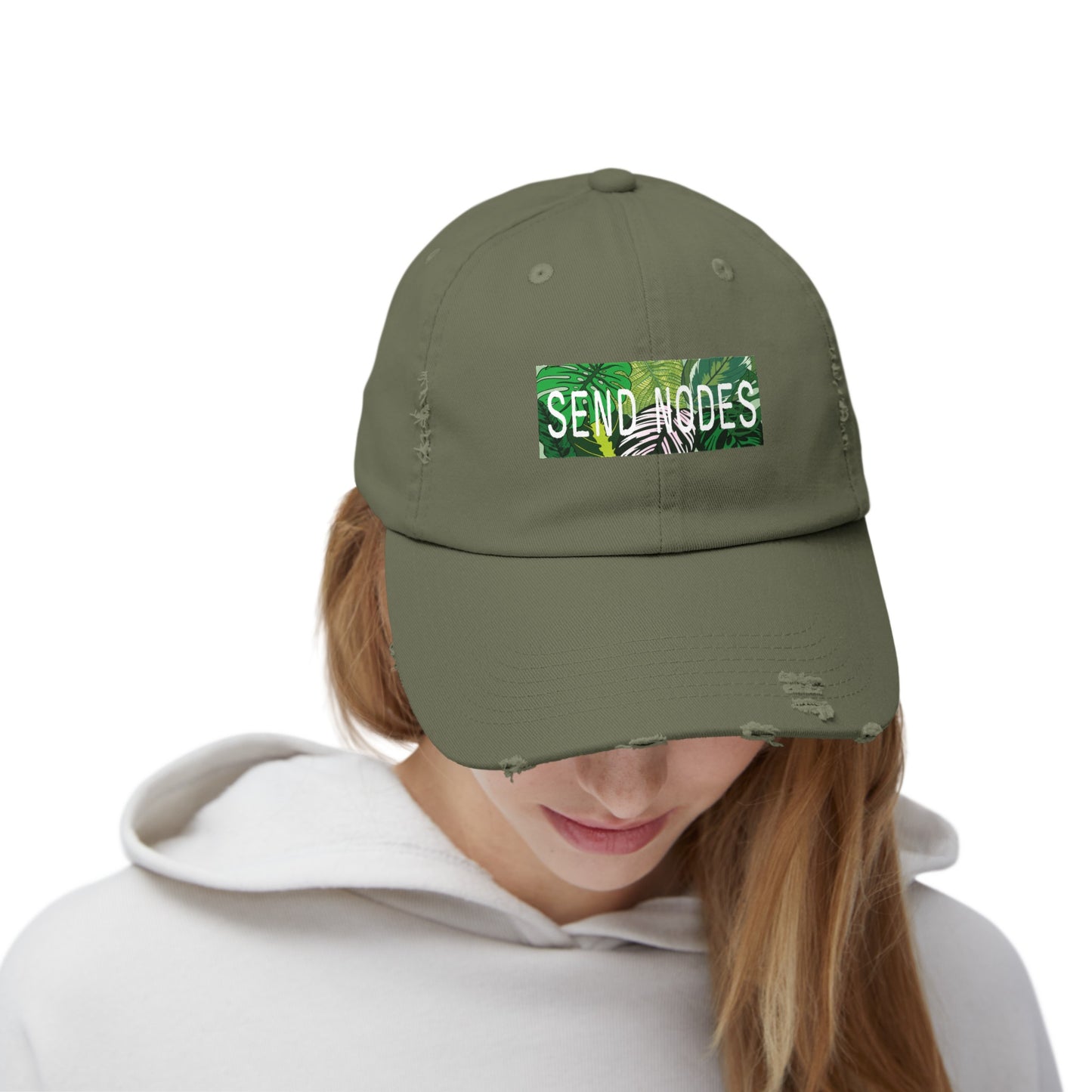 “Send Nodes” Distressed Cap