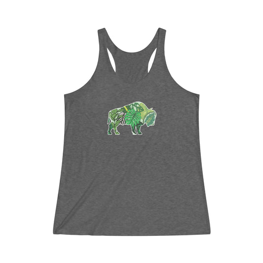 Buffalo Plant Lover Women's Tri-Blend Racerback Tank