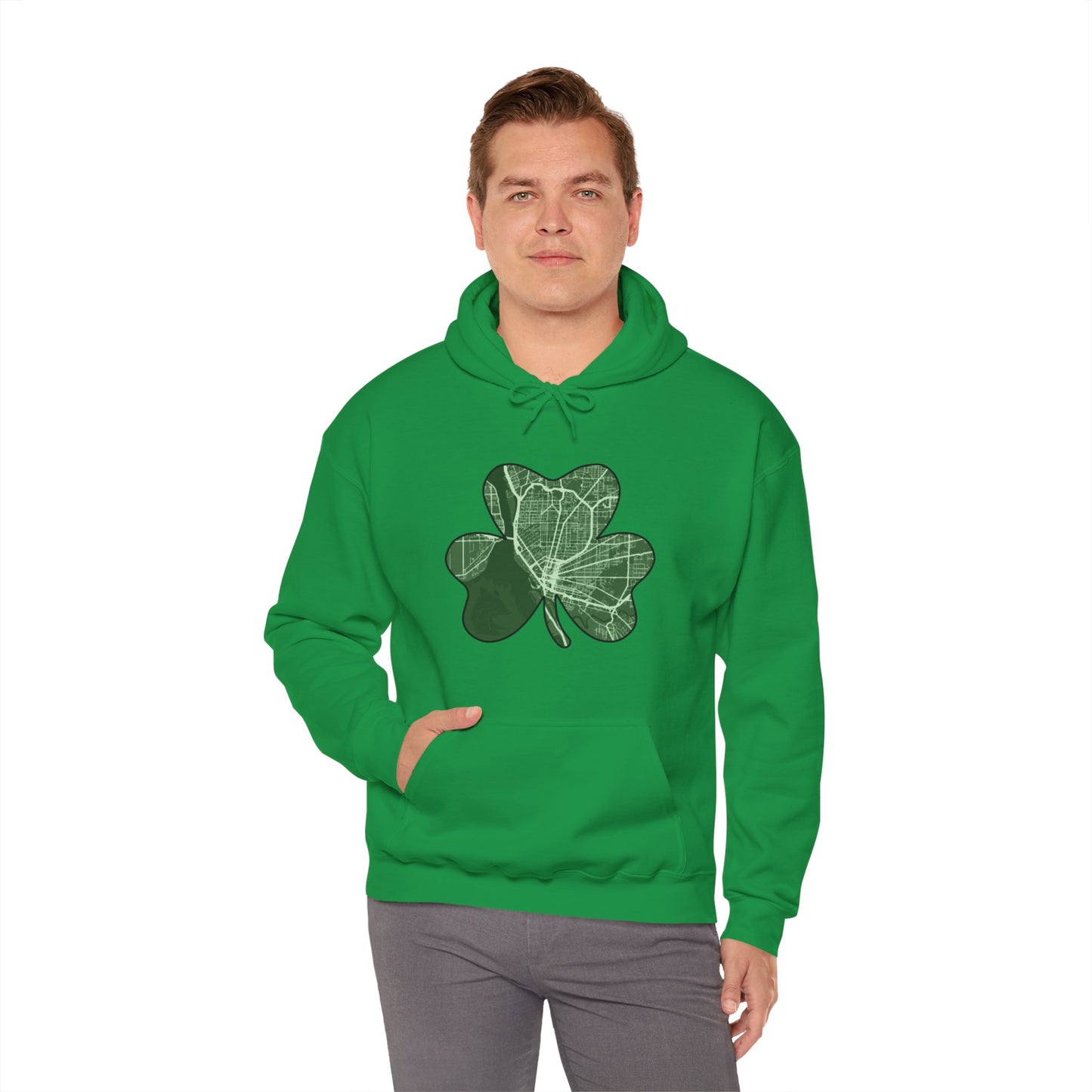 Map of Buffalo St. Patrick’s Day Hoodie