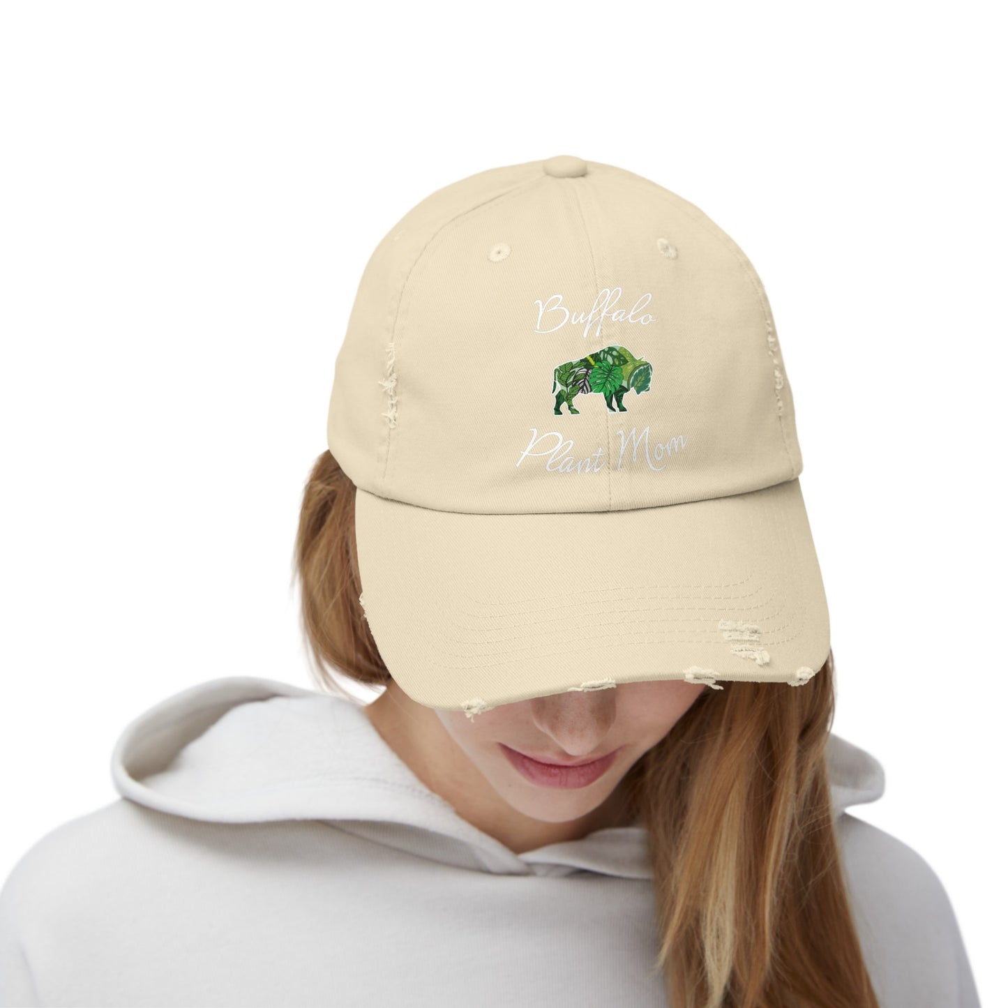 Buffalo Plant Mom Distressed Cap