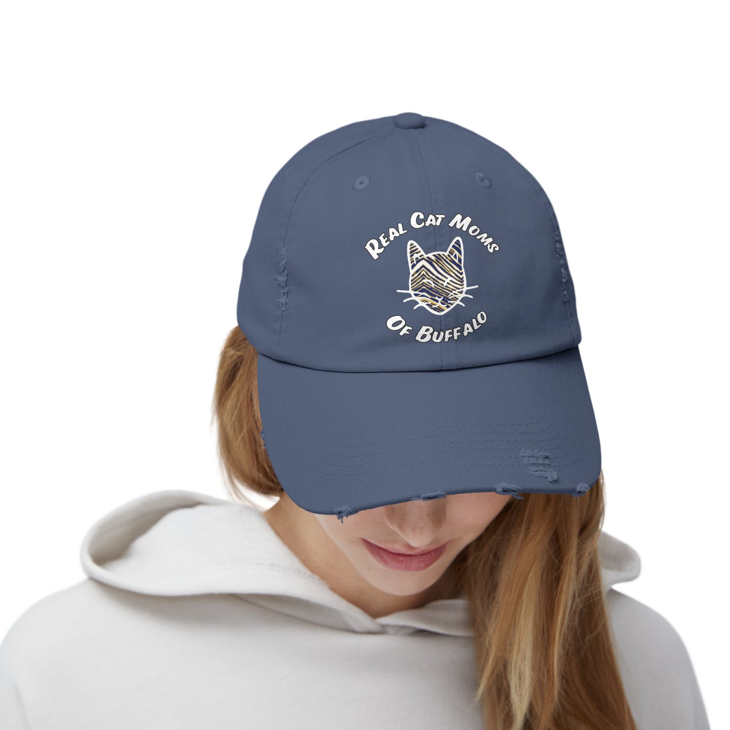 Real Cat Moms of Buffalo Distressed Cap