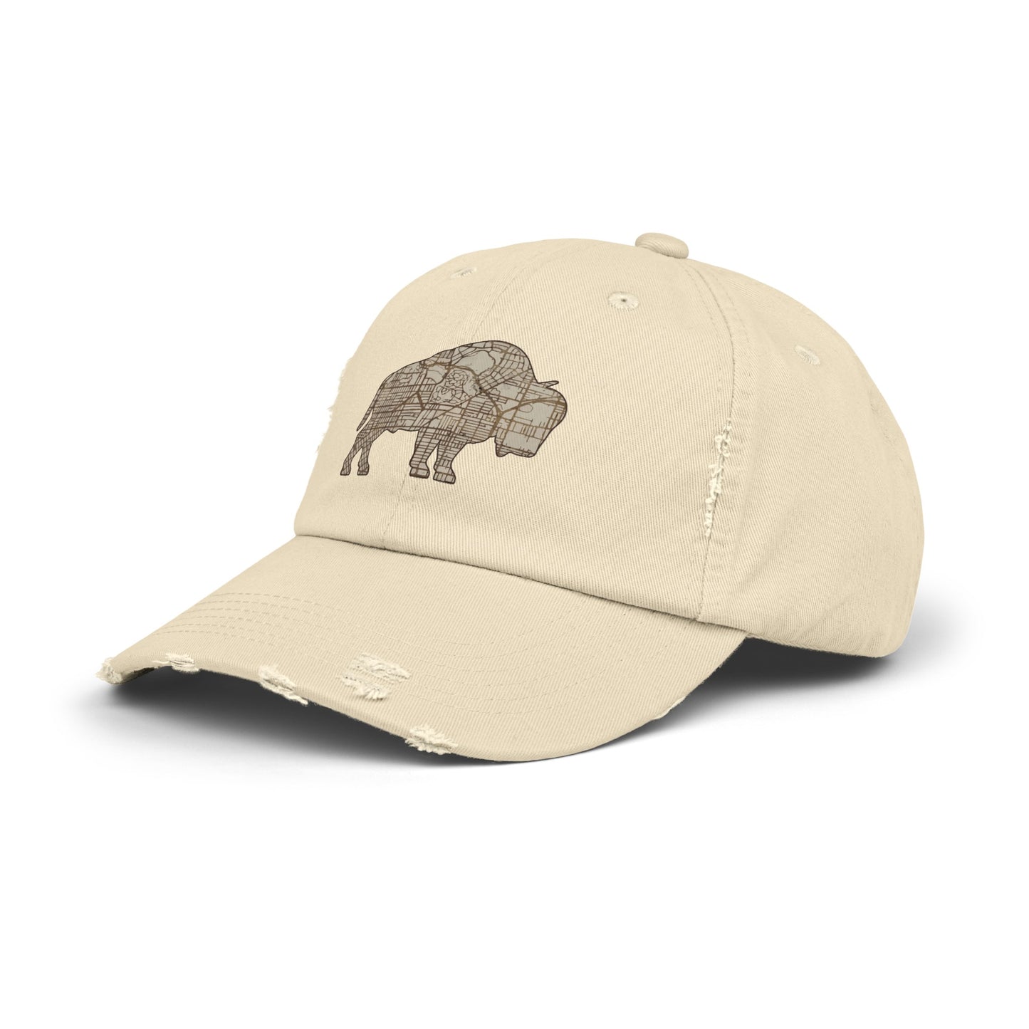 Map of Buffalo Distressed Cap