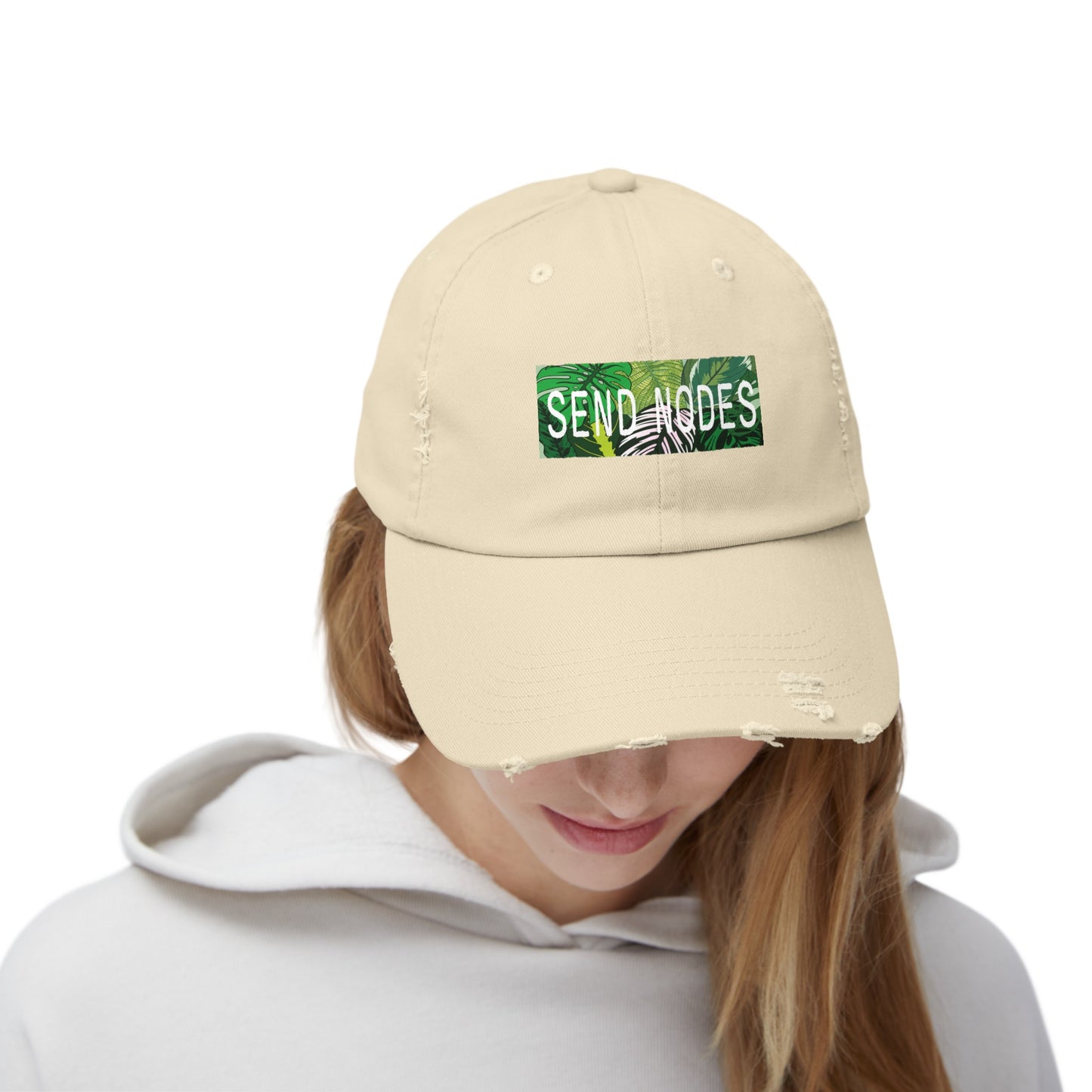 “Send Nodes” Distressed Cap