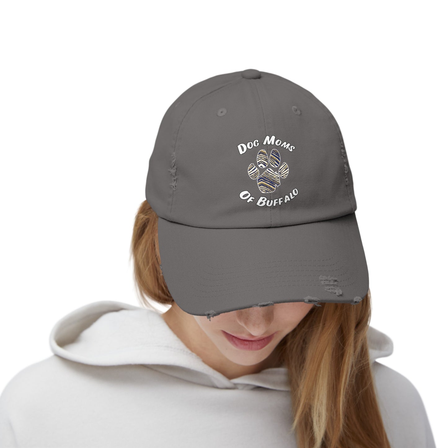 The Pawffalo Dog Mom Distressed Cap