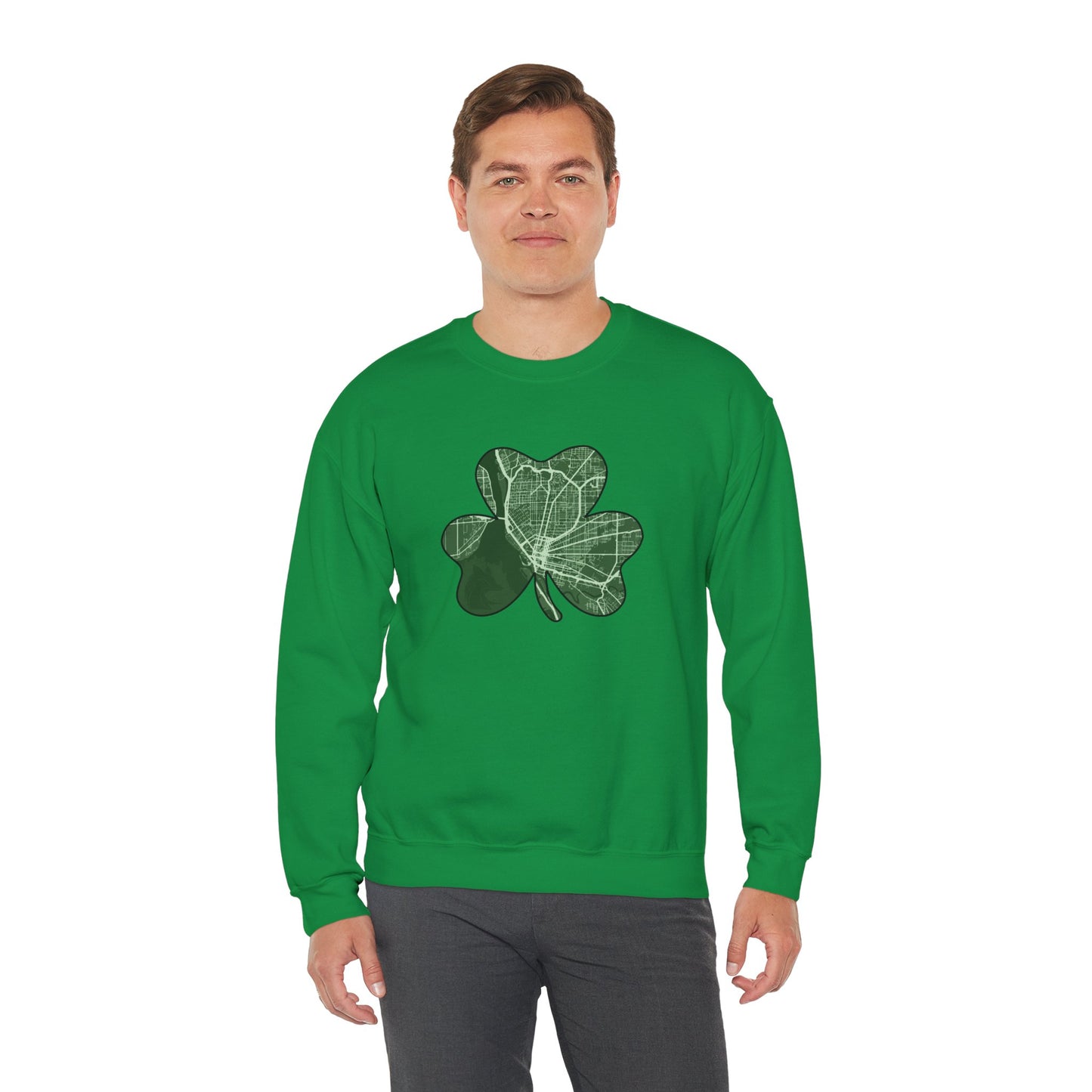 Map of Buffalo St. Patrick’s Day Sweatshirt