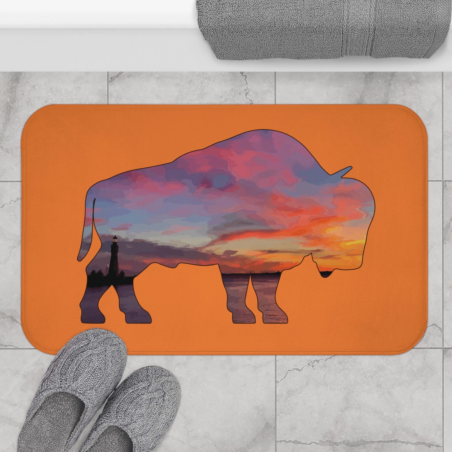 Buffalo Waterfront Sunset Bath Mat