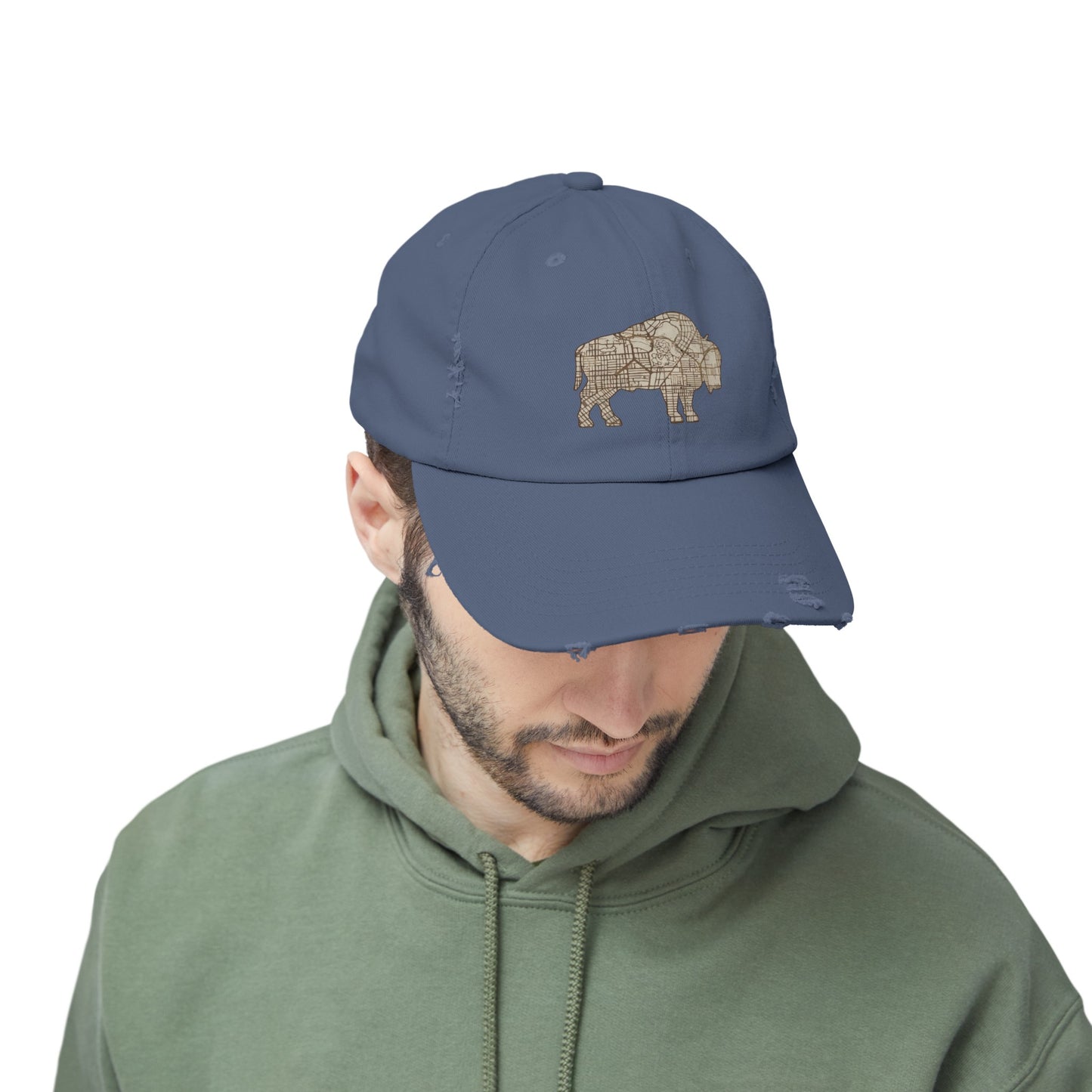 Map of Buffalo Distressed Cap