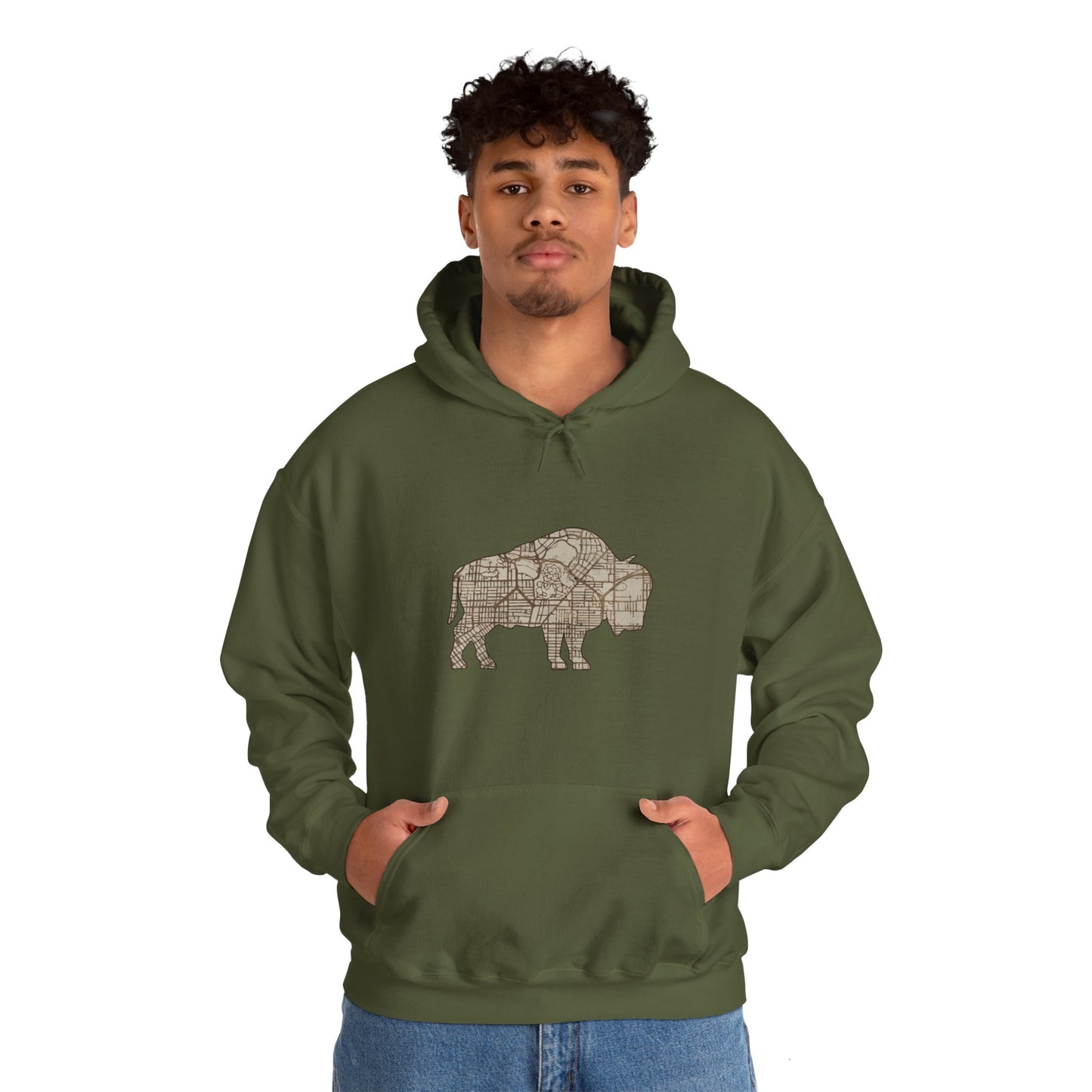 Map of Buffalo Hoodie