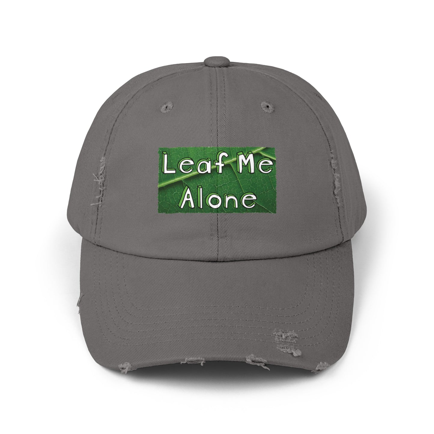 Leaf Me Alone Distressed Cap