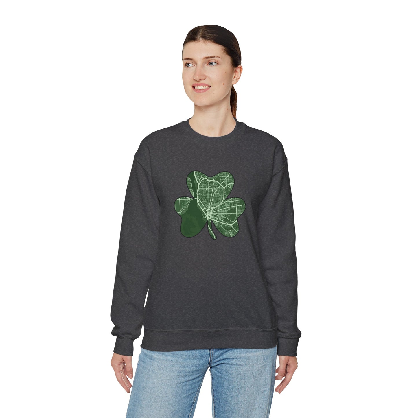 Map of Buffalo St. Patrick’s Day Sweatshirt