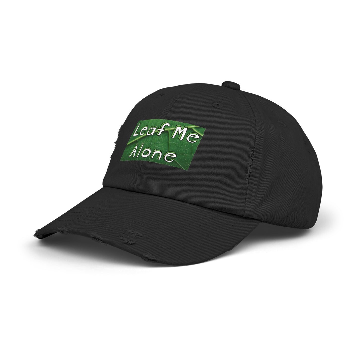 Leaf Me Alone Distressed Cap