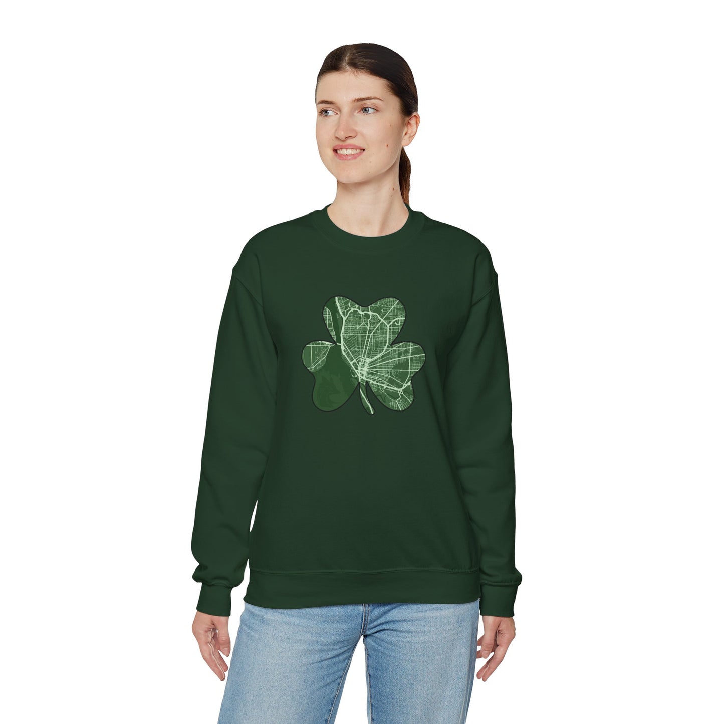 Map of Buffalo St. Patrick’s Day Sweatshirt