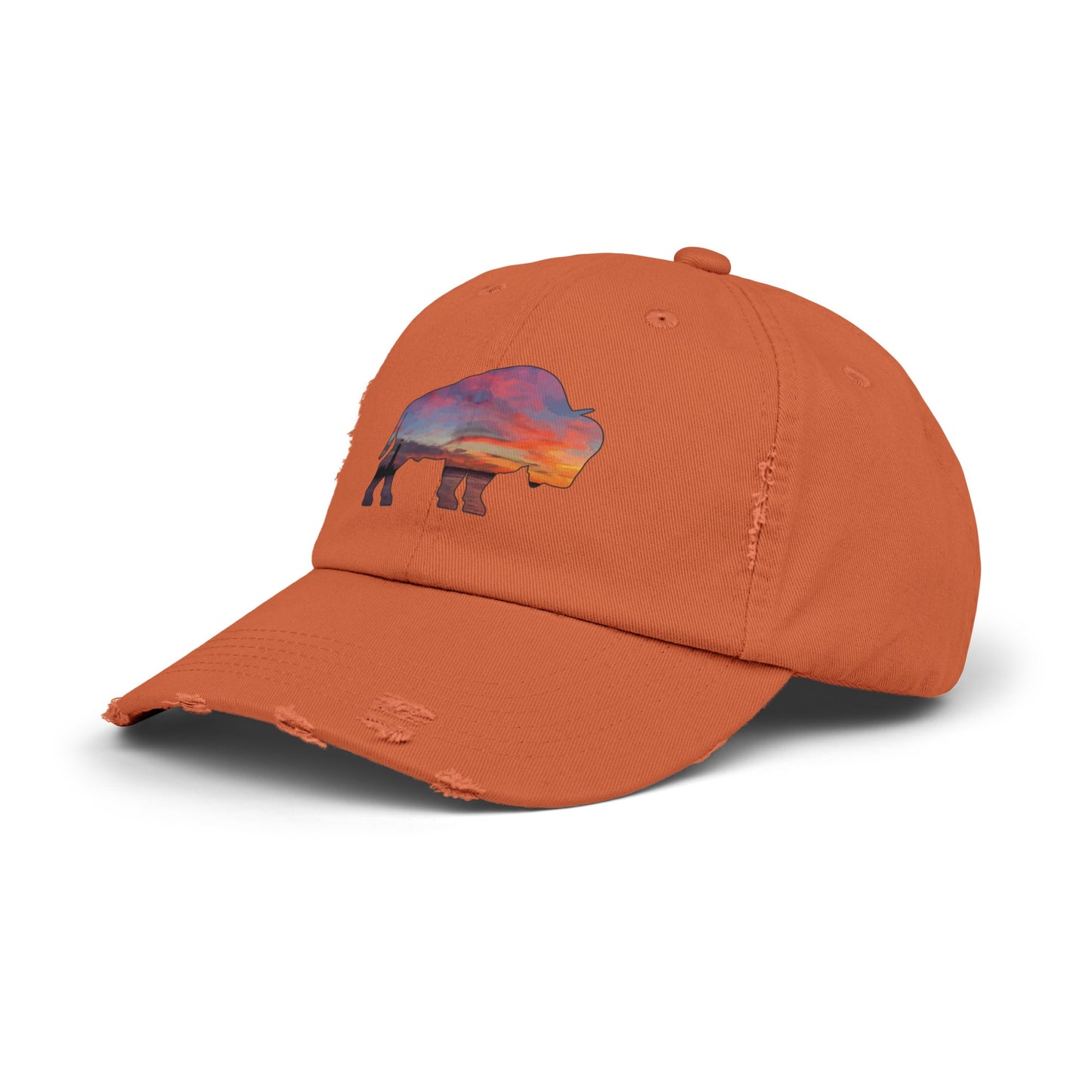 Buffalo Waterfront Sunset Distressed Cap