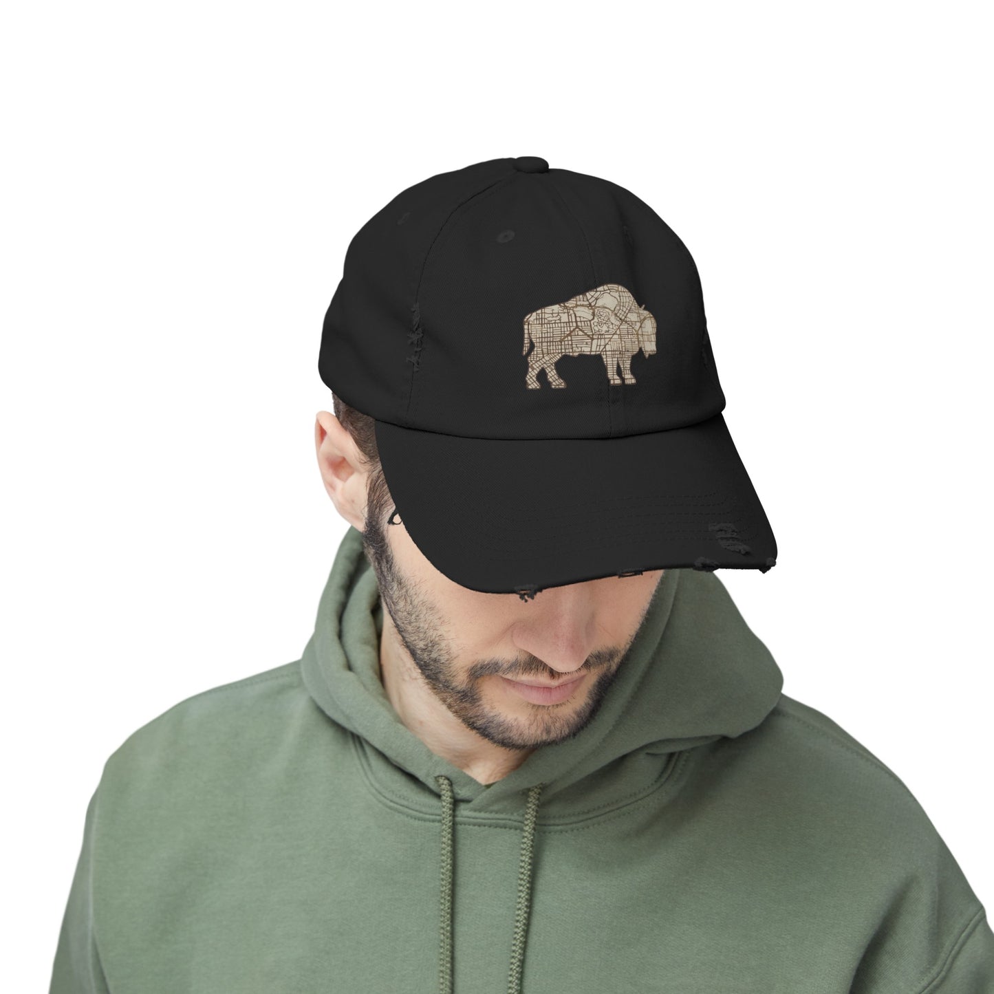 Map of Buffalo Distressed Cap