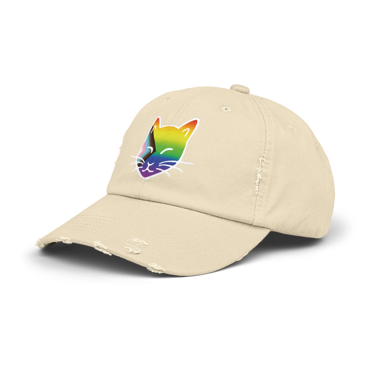 The Cat Fam Pride Distressed Cap